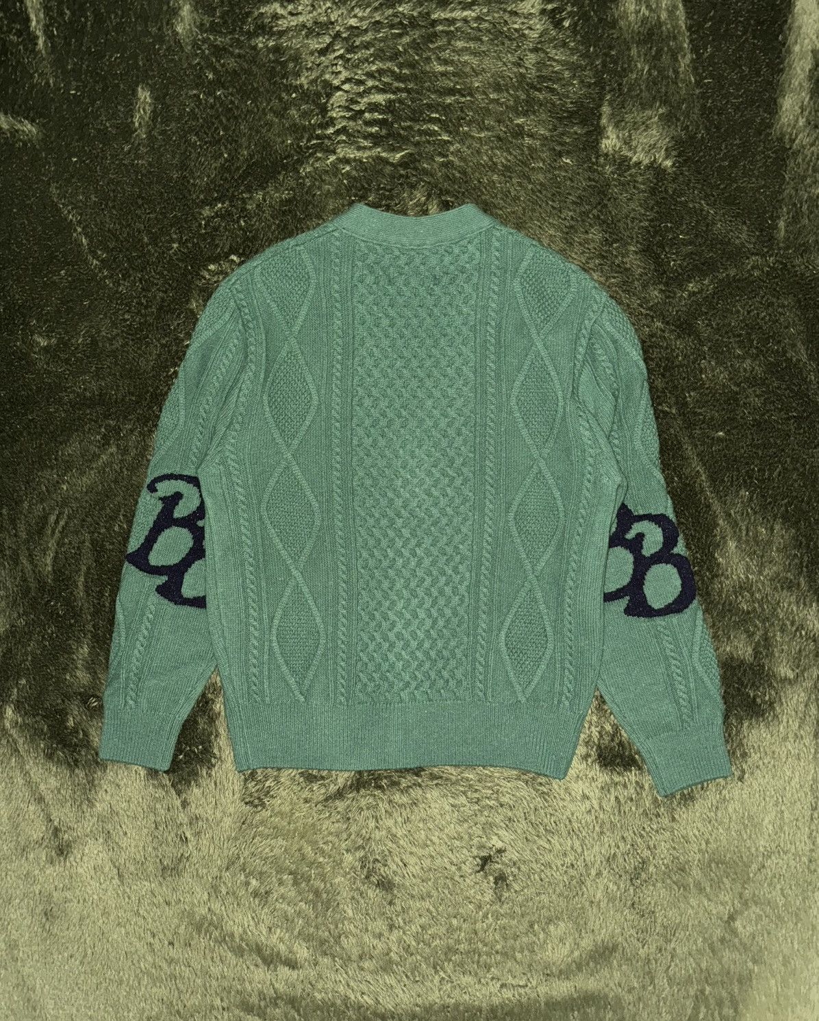 Brooks Brothers [M] Eastlogue X Brooks Brothers Cable Knit Cardigan – Green Size US M / EU 48-50 / 2 - 7 Thumbnail