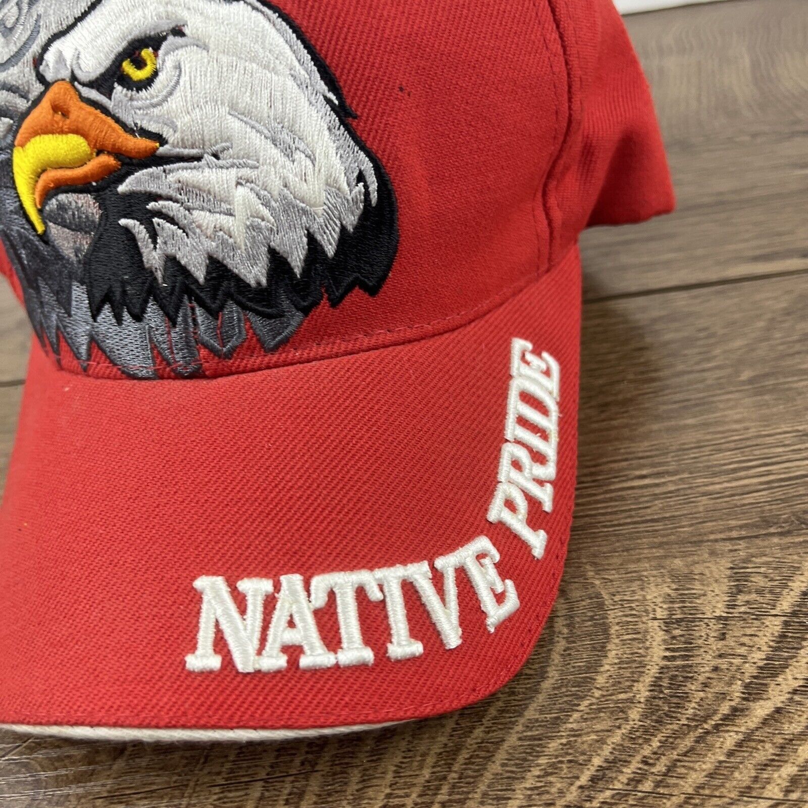 Other Native Pride Hat Bald Eagle Red Hat Adjustable Adult Size Ha Size ONE SIZE - 8 Thumbnail