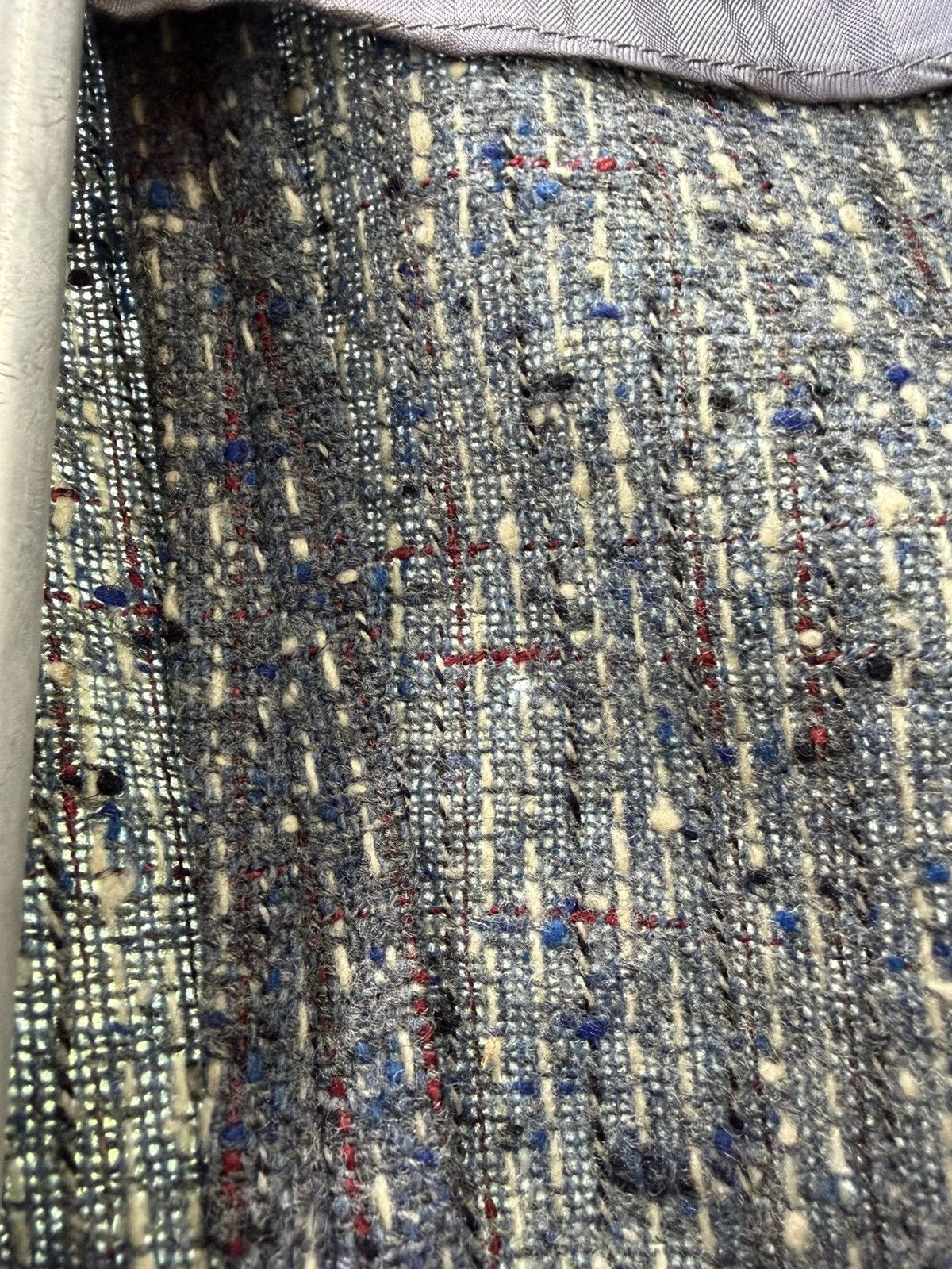 Vintage 50s Grey Black/Blue/Red Atomic Fleck Wool Rockabilly Jacket Size 44R - 16 Thumbnail