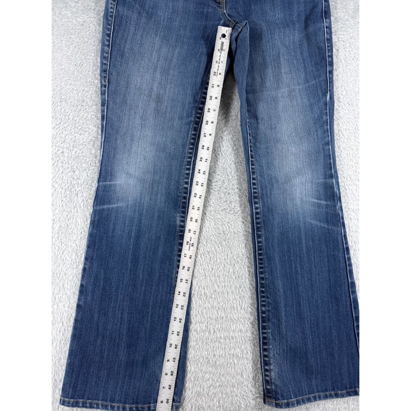 Denime Premium Denim Jeans Women 8 Blue Bootcut Mid Rise 28x31 Distressed 5-Pocket Cotton Jeans XS? Size 30" / US 8 / IT 44 - 7 Thumbnail