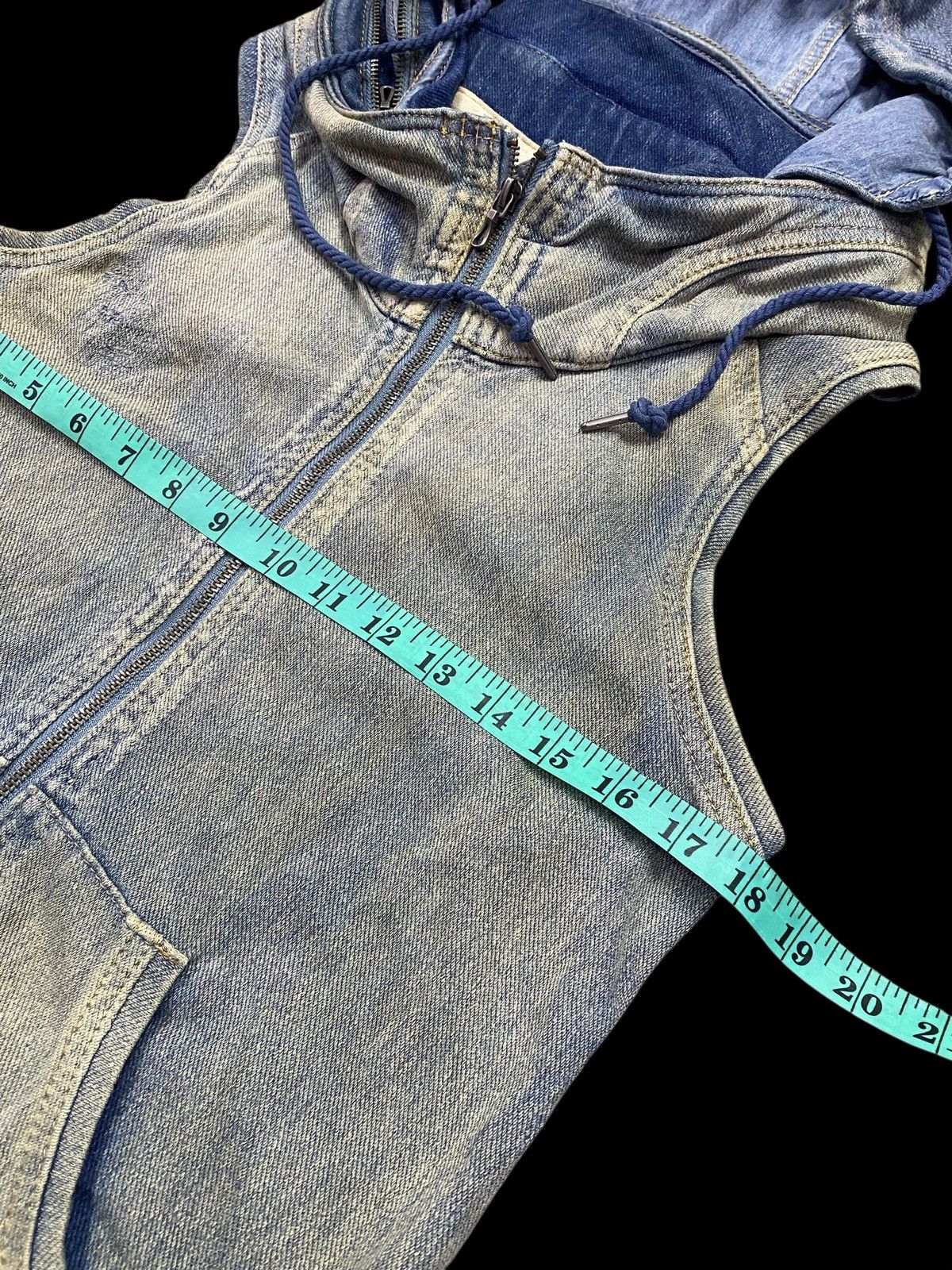 GOA Genuine Vintage G.O.A Denim Hooded Sleeveless Vest Zip Up Size US M / EU 48-50 / 2 - 4 Thumbnail