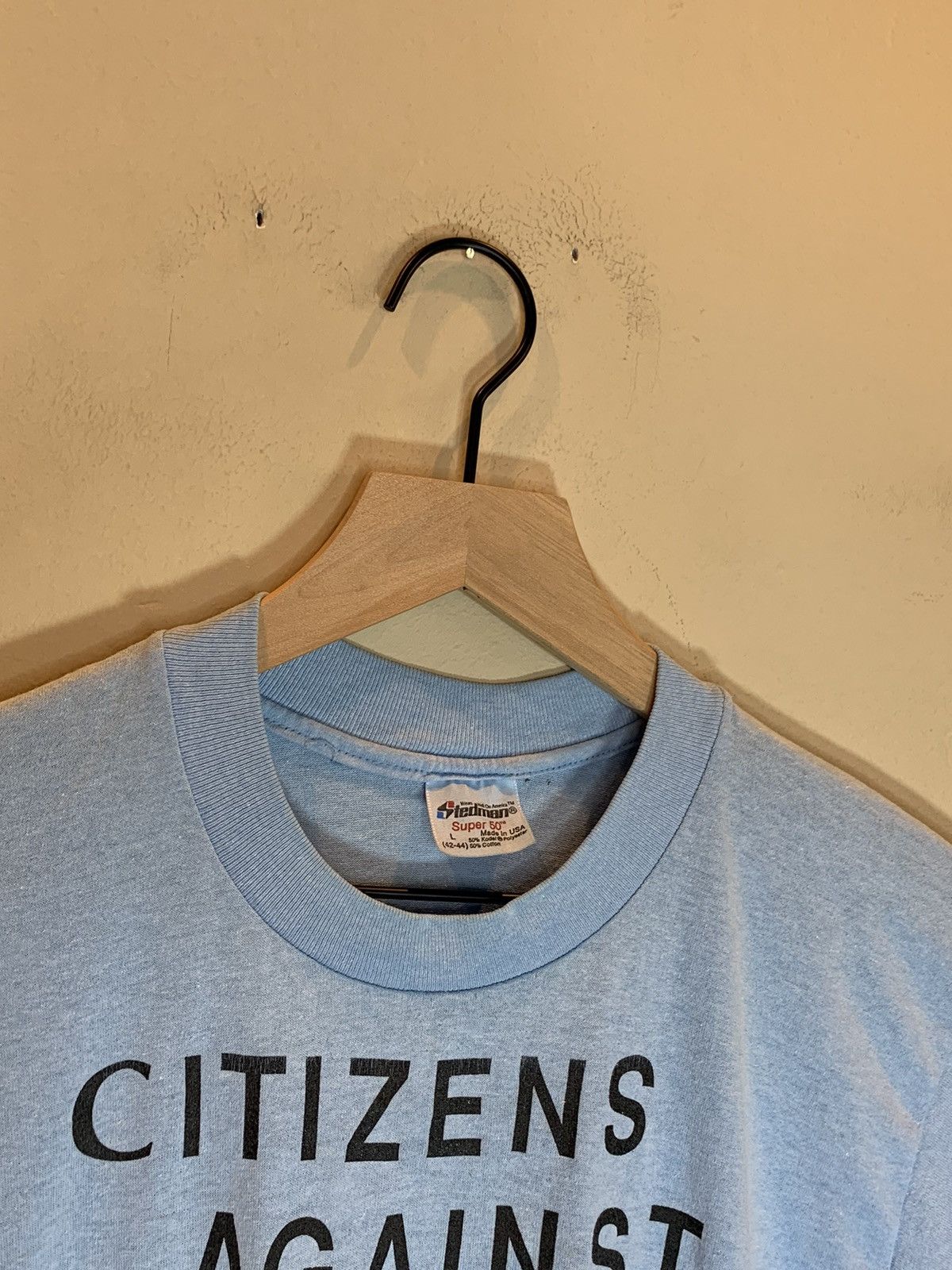 Vintage RARE Vintage 70s Citizens Against Welfare For The Rich Shirt Size US L / EU 52-54 / 3 - 7 Thumbnail