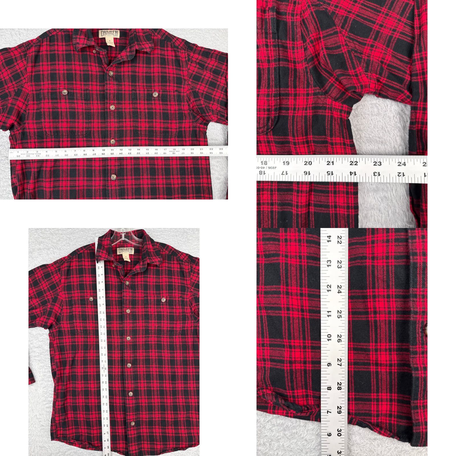 Vintage Duluth Shirt Men Medium Red Button Up 100% Cotton Flannel Casual Plaid Long Sleeve Modern Classic Mens Size US M / EU 48-50 / 2 - 8 Thumbnail