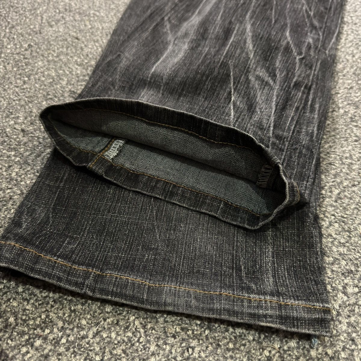 Le Grande Bleu (L.G.B.) 🔥🇯🇵 Y2K Japanese D-Douh Wash Out Punk Grunge Distressed Denim Size US 29 - 12 Thumbnail