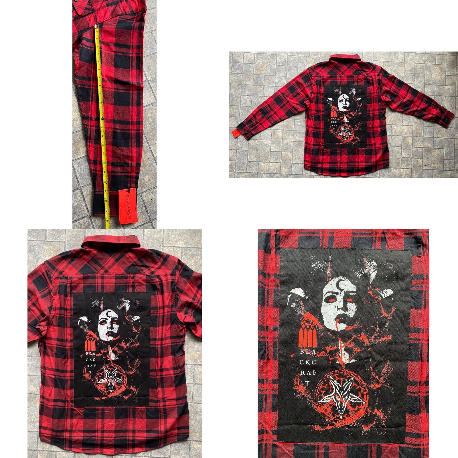 Vintage Blackcraft Cult MENS XL Lilith Red/Black Plaid Flannel Long Sleeve Shirt NEW NWT Size US XL / EU 56 / 4 - 9 Thumbnail