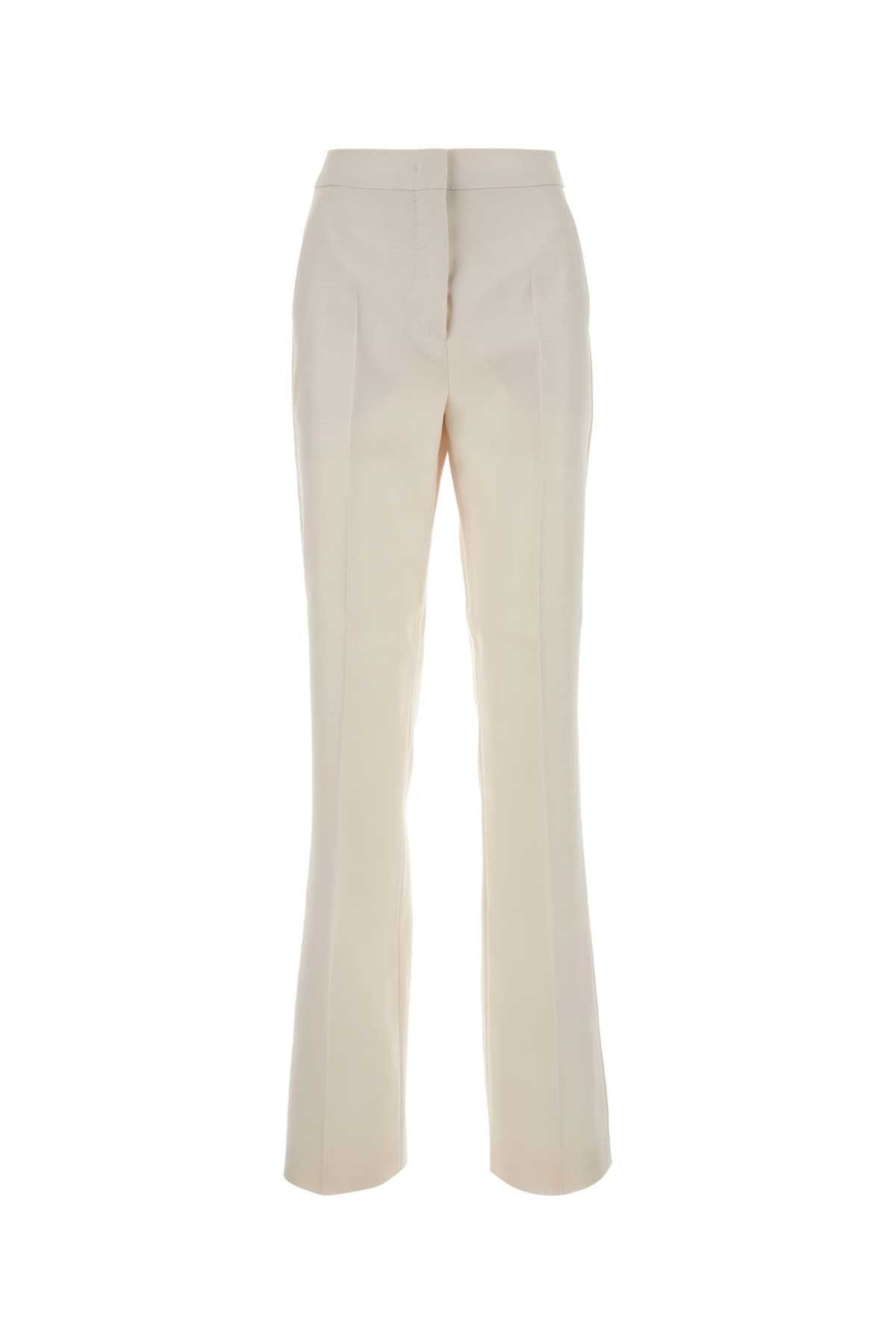 image of Max Mara Chalk Wool Blend Banfy Pant in White, Women's (Size 26)