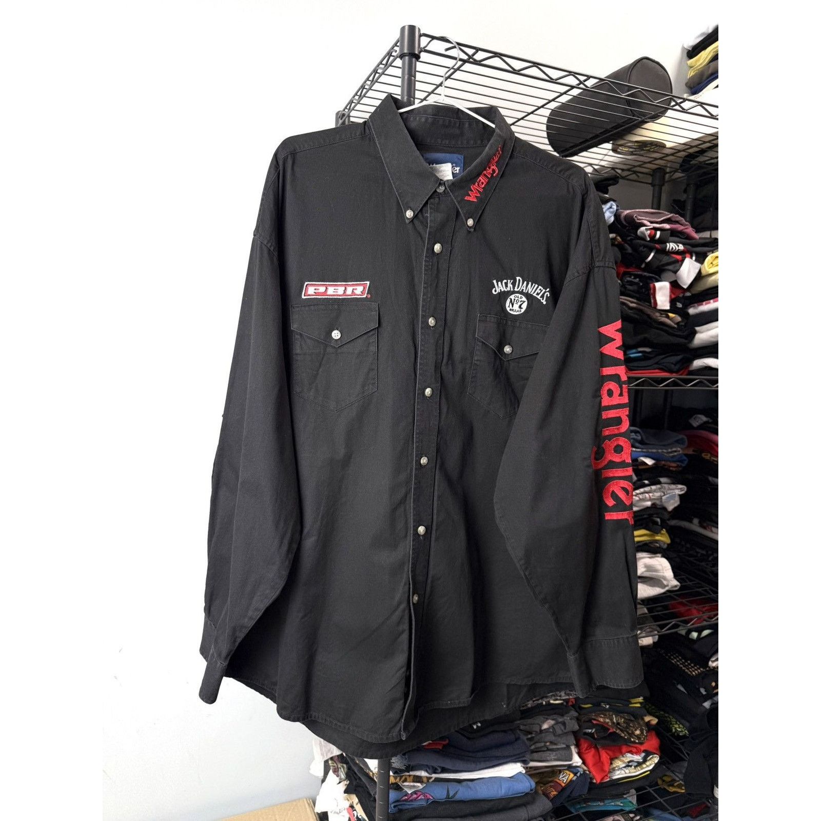 Wrangler Jack Daniels Wrangler PBR Bull Riding Rodeo Shirt Cowboy Size US XXL / EU 58 / 5 - 1 Thumbnail