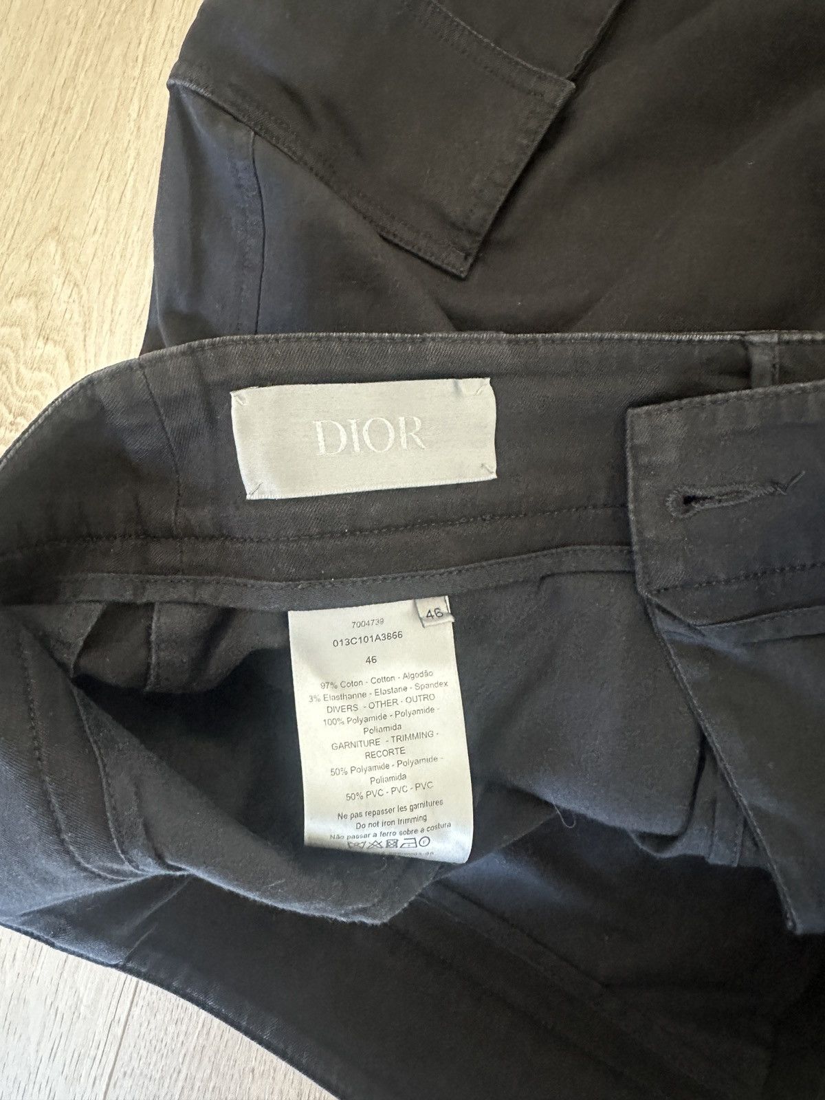 Dior Dior Black Gabardine Cargo Pants Size US 30 / EU 46 - 3 Thumbnail