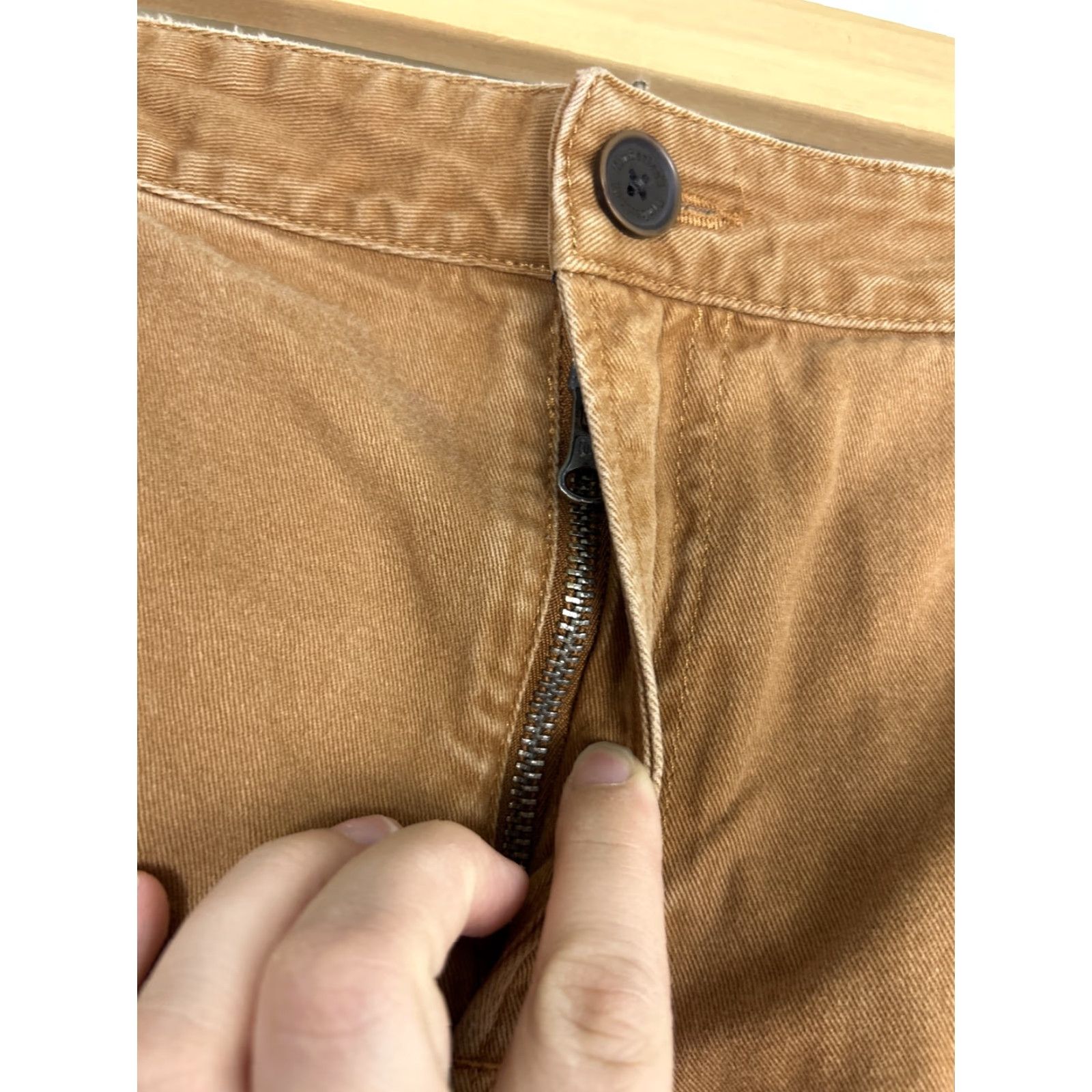 Timberland Timberland Grafton Lake Shorts Men's 36x9 Duck Brown Cotton Denim Casual Outdoor Regular Front Button Closure Mens Brown Denim Shorts Size US 36 / EU 52 - 6 Thumbnail