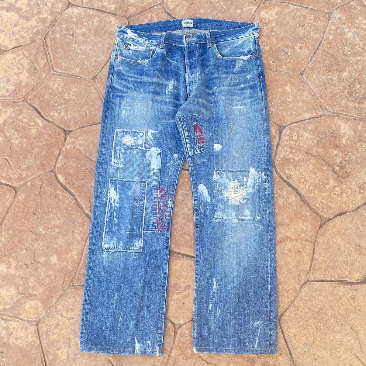 Eternal Thrashed Eternal Bitchu Kurashiki Japanese Brand Denim Pant Size US 36 / EU 52 - 1 Thumbnail