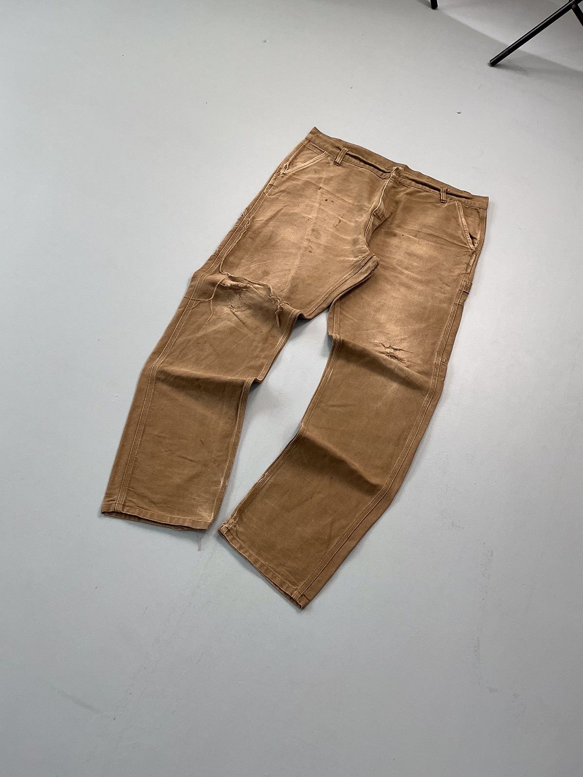 Carhartt Wip Vintage faded Carhartt carpenter damaged denim Size US 40 / EU 56 - 3 Thumbnail