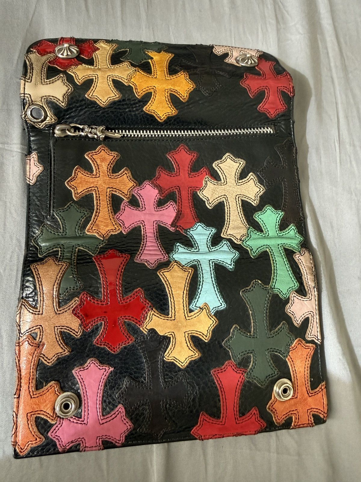 Chrome Hearts Chrome Hearts Cross Patch Multi Color Wave Wallet Size ONE SIZE - 4 Thumbnail