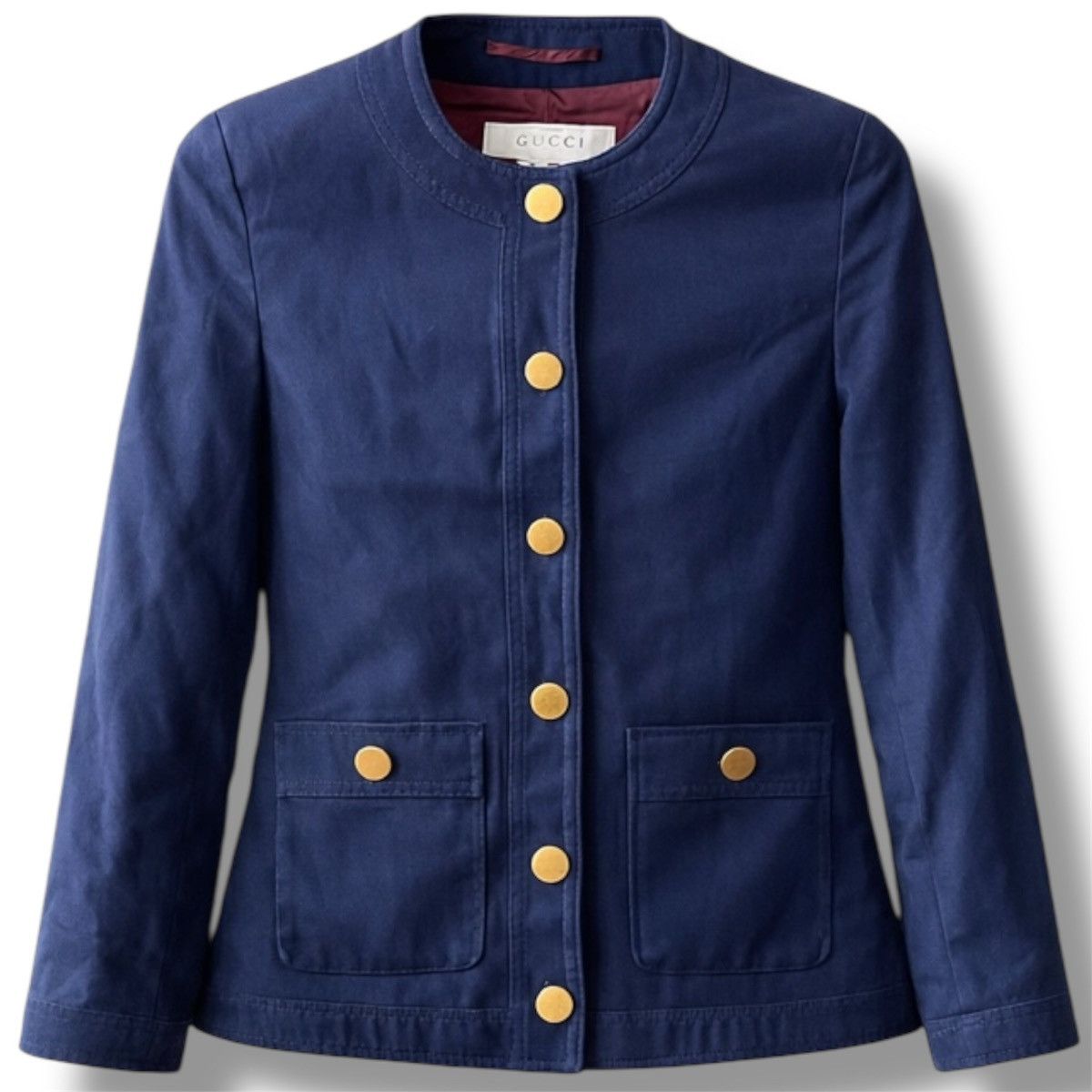 Gucci GUCCI UNIFORM WOMEN GOLD METAL BUTTON NAVY BLAZER JACKET M Size M / US 6-8 / IT 42-44 - 1 Thumbnail