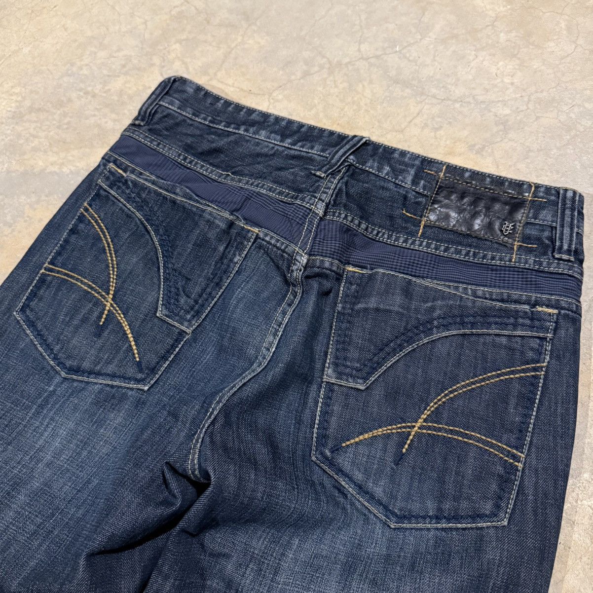 Ecko Unltd. Vintage 2000s Ecko Unltd Faded Embroidered Jeans ERD Grunge Size US 34 / EU 50 - 4 Thumbnail