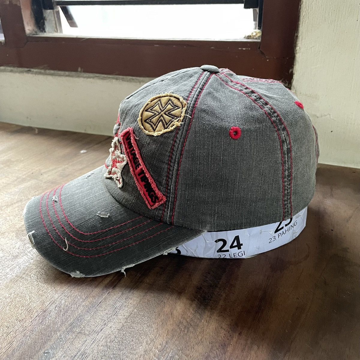 Unsound Rags SICK. Patch work vintage California jeans hat, unique stitch Size ONE SIZE - 3 Thumbnail