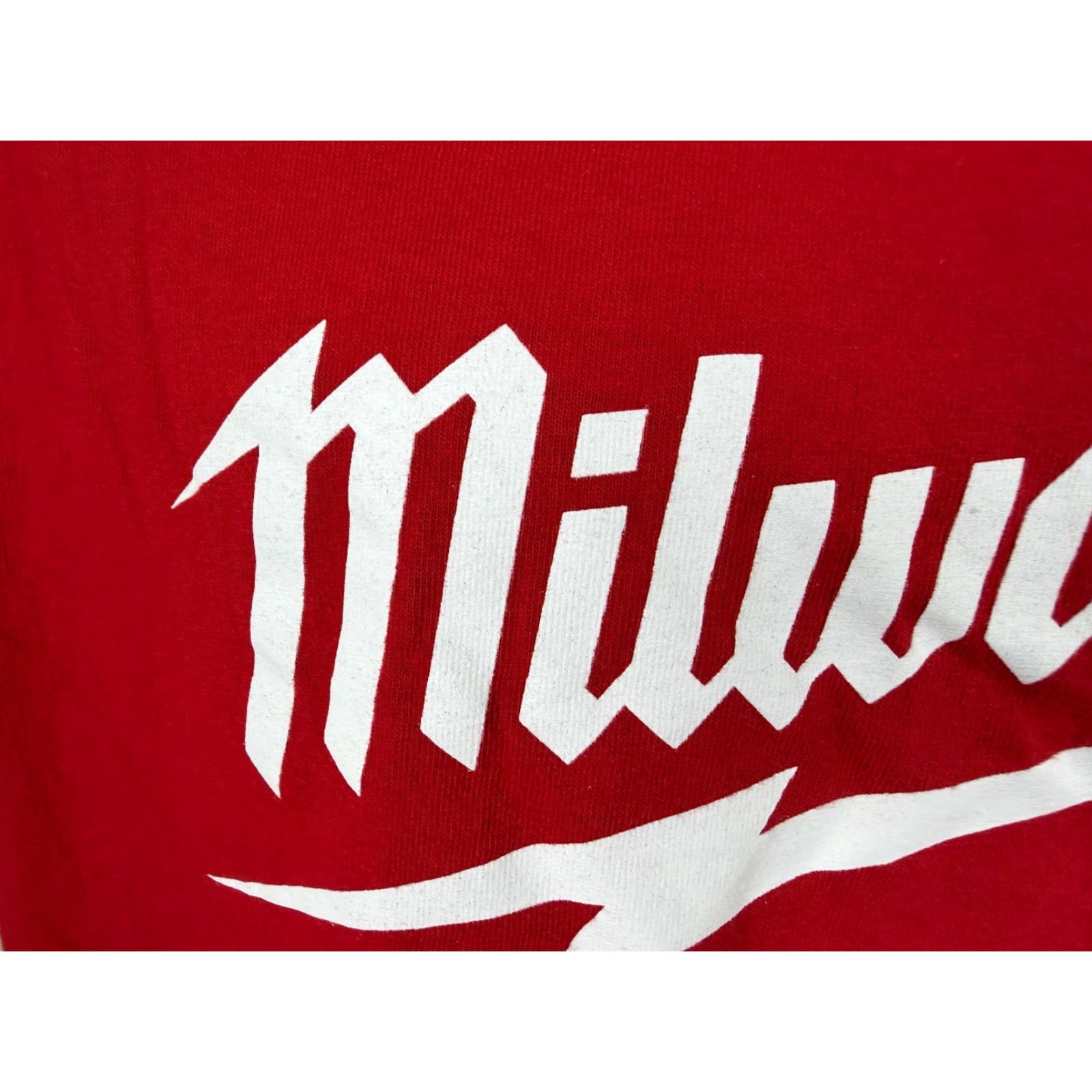 Gildan VINTAGE Milwaukee Tool Shirt Adult Large Red Logo Work M18 M12 Construction Short Sleeve Size US L / EU 52-54 / 3 - 5 Thumbnail