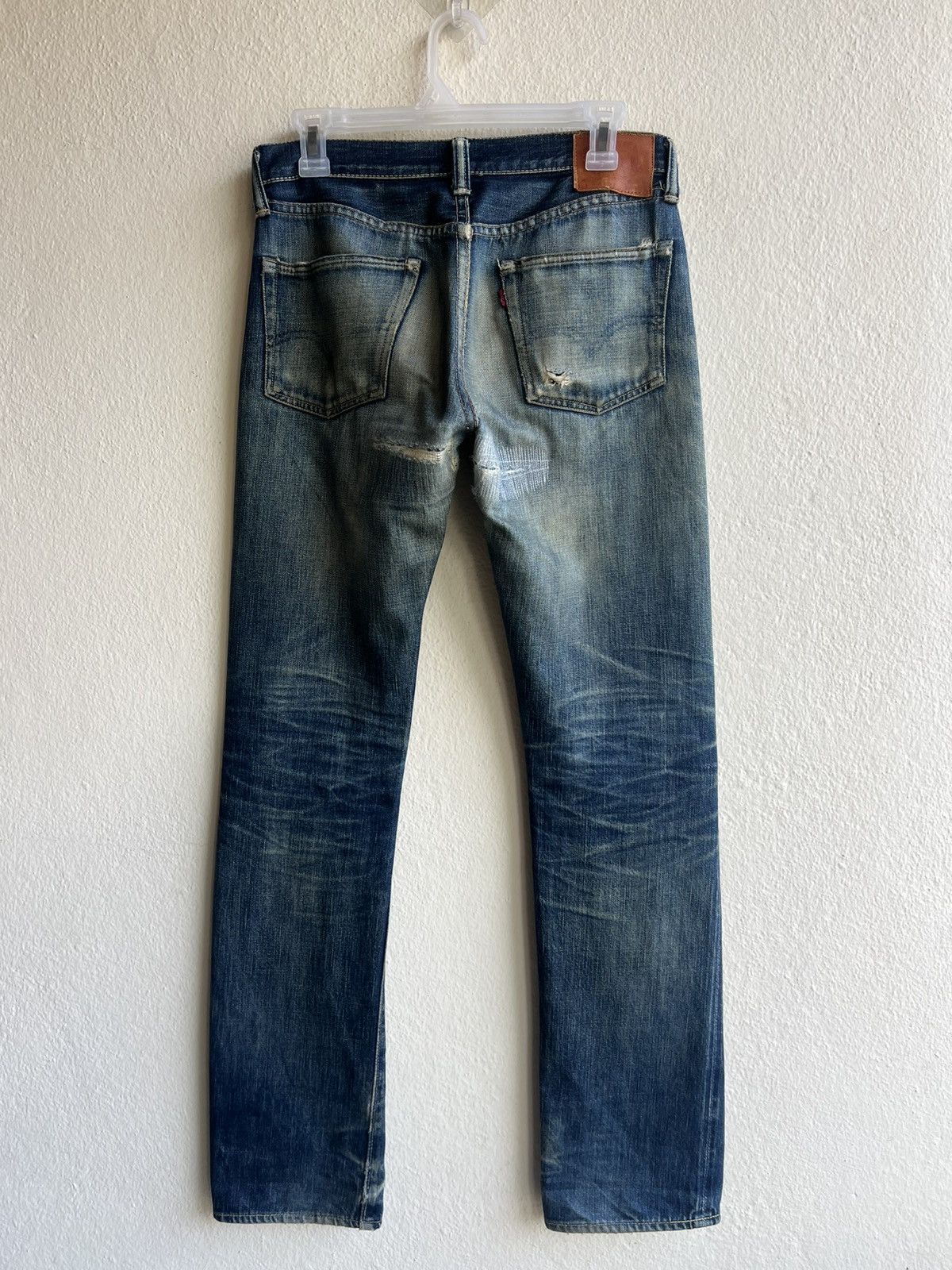 Full Count & Co. Vintage Full Count Trashed Dirty Mud Denim Selvedge Jeans Size US 29 - 2 Thumbnail