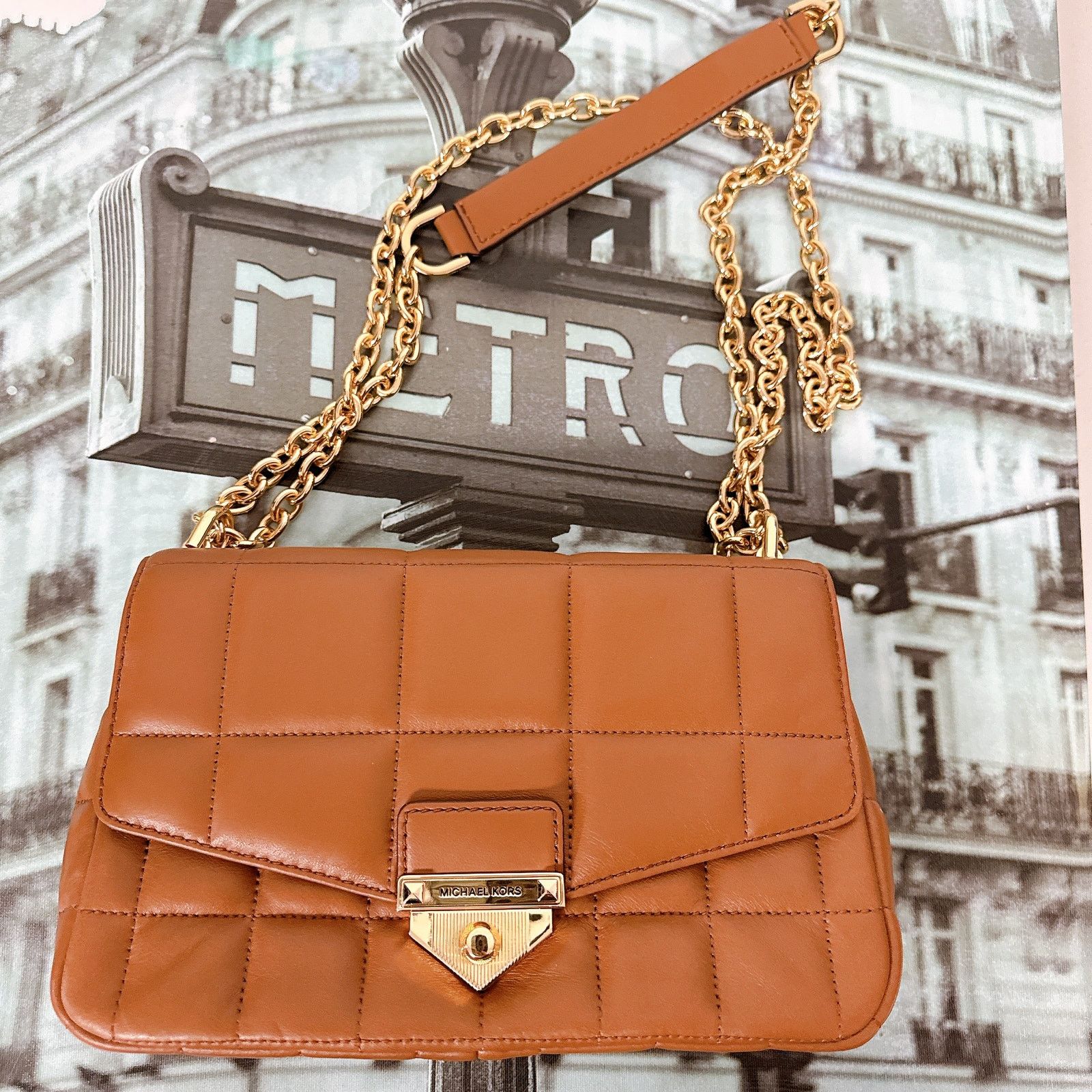 Michael Kors Michael Kors 30F0G1SL3L SoHo Large Quilted Leather Shoulder Size ONE SIZE - 1 Thumbnail