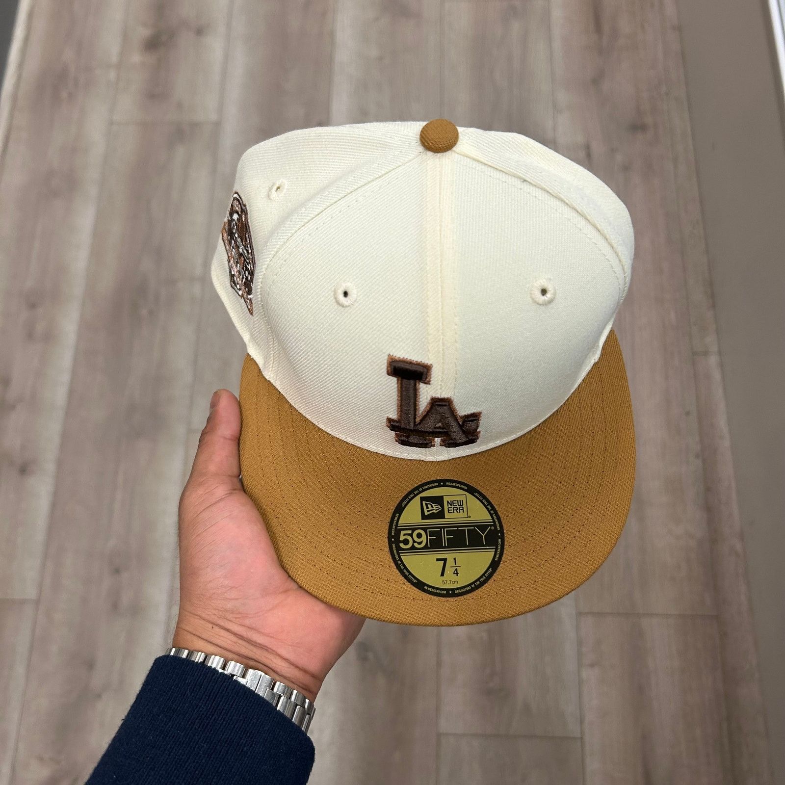 New Era New Era Los Angeles Dodgers fitted hat Cap White Size 7 1/4 Size ONE SIZE - 4 Thumbnail