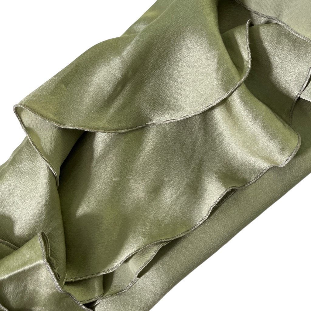 Alessandra Rich Alessandra Rich Ruffle Gown in Olive Green Size XS / US 0-2 / IT 36-38 - 11 Thumbnail