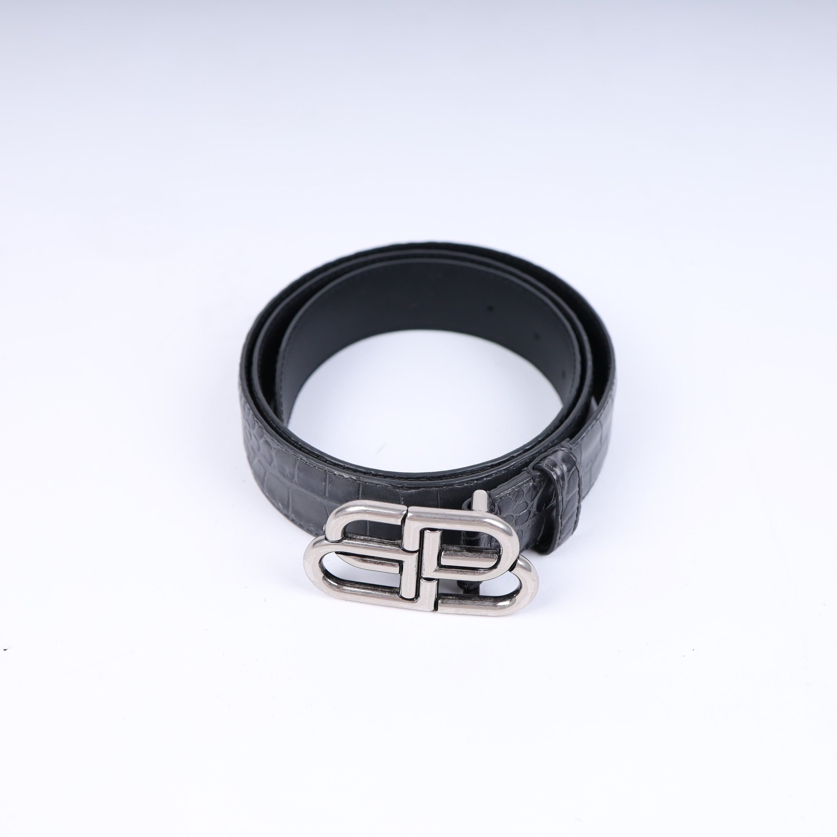 Balenciaga BALENCIAGA BB BELT CROC BELT Size 34 - 5 Thumbnail