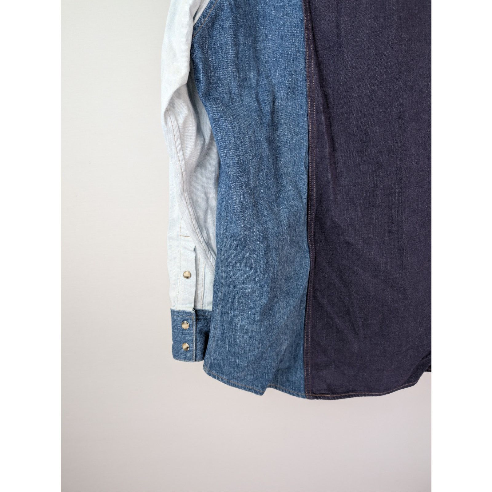 Celine o1rshd1 Denim Western Shirt in Blue Size US XL / EU 56 / 4 - 14 Thumbnail