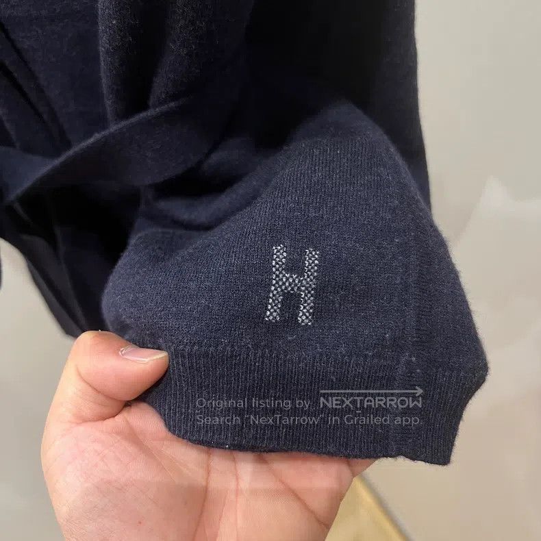 Hermes Hermes H Letter Embroidered Tie Waist Knitted Short Sleeve Size XXS / US 00 / IT 34 - 6 Thumbnail