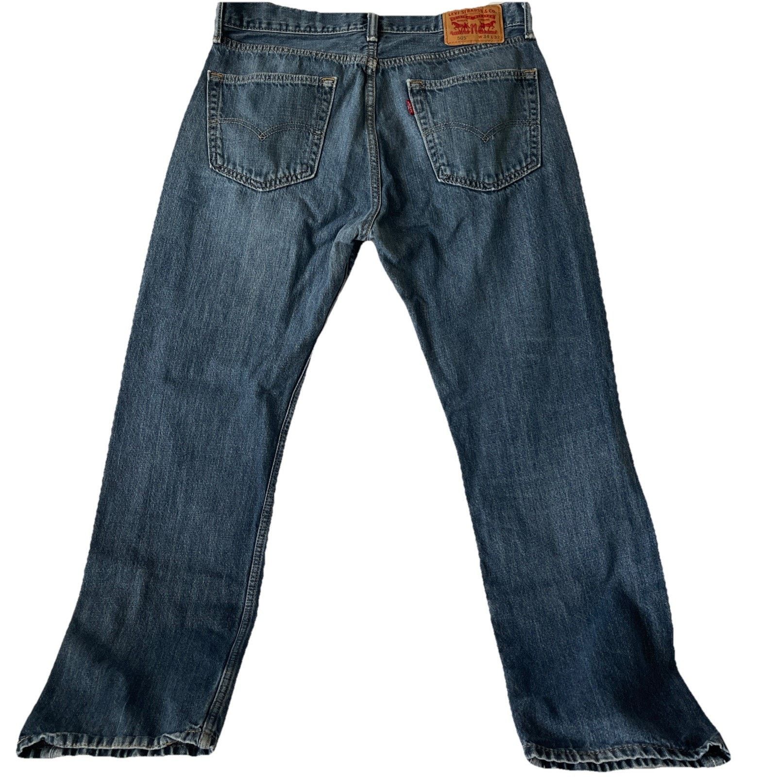 Levi's Levis Jeans Men's 34x 32” Blue 505 Regular Straight Size US 34 / EU 50 - 3 Thumbnail