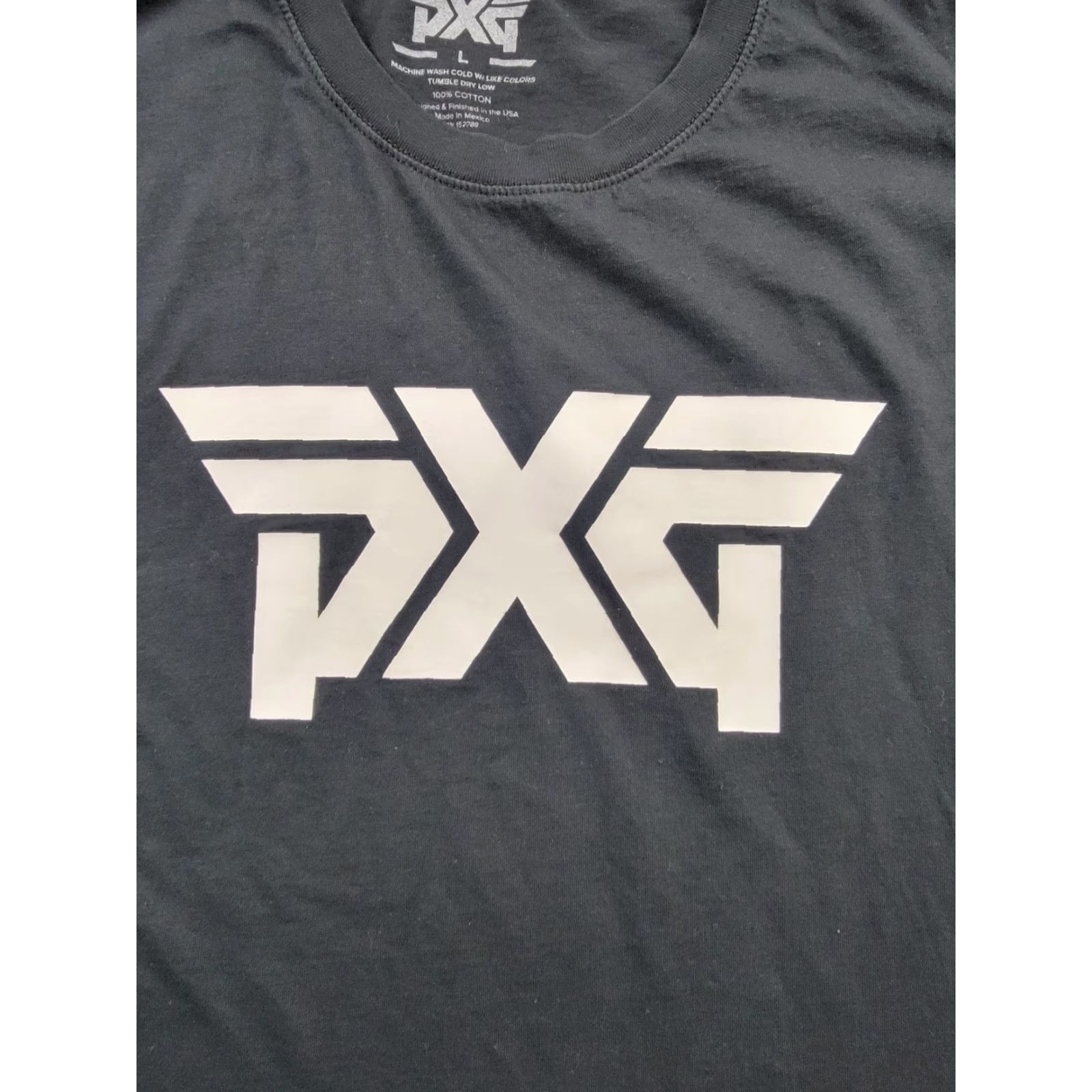 Logo 7 PXG Shirt Mens Large Black Long Sleeve Crew Neck Logo Sports Cotton Knit Tee Size US L / EU 52-54 / 3 - 3 Thumbnail