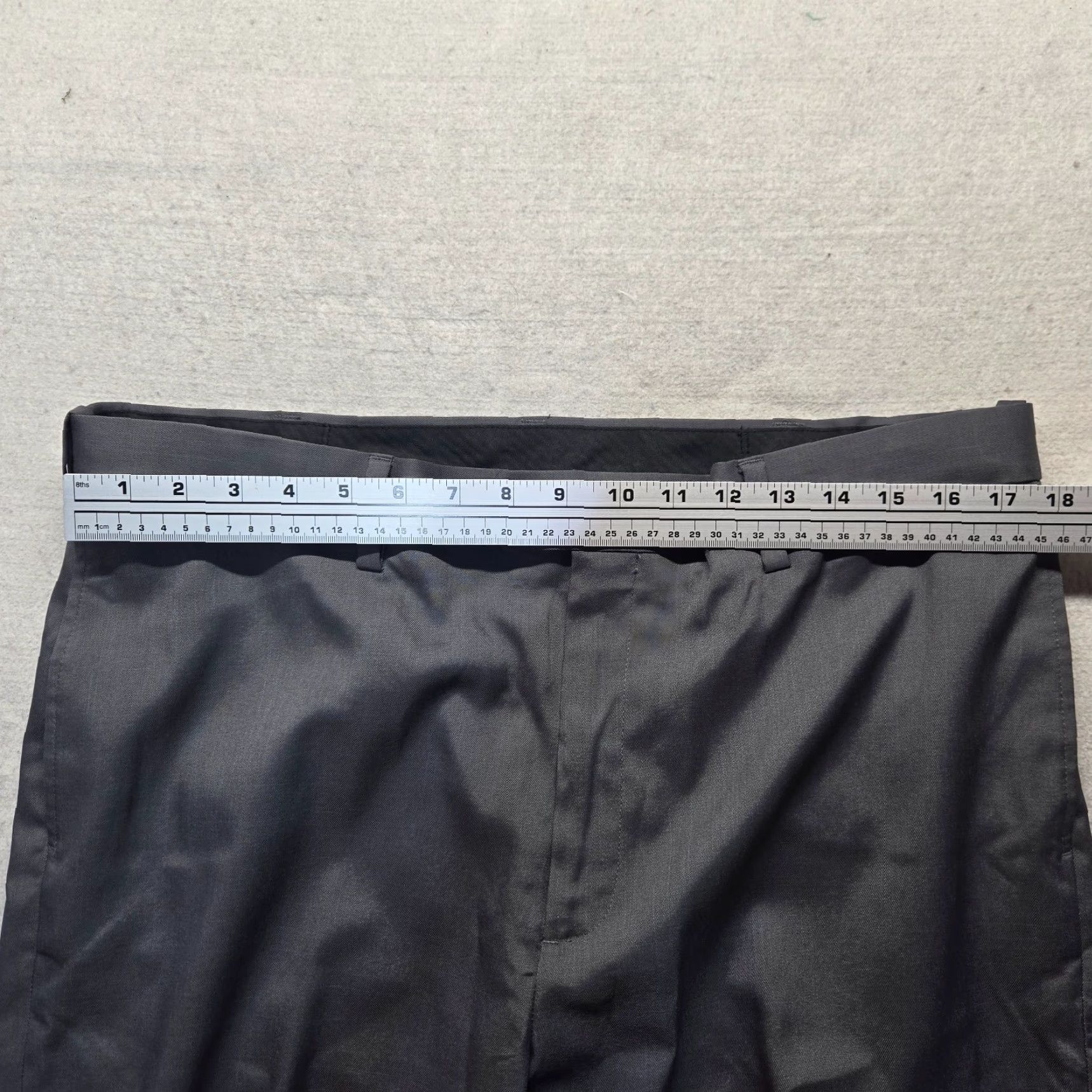 Savane Savane Dress Pants Flat Front Women 36x32 Gray Cotton Wrinkle-Resistant Pockets Machine Washable Size 25" / US 0 / IT 36 - 5 Thumbnail