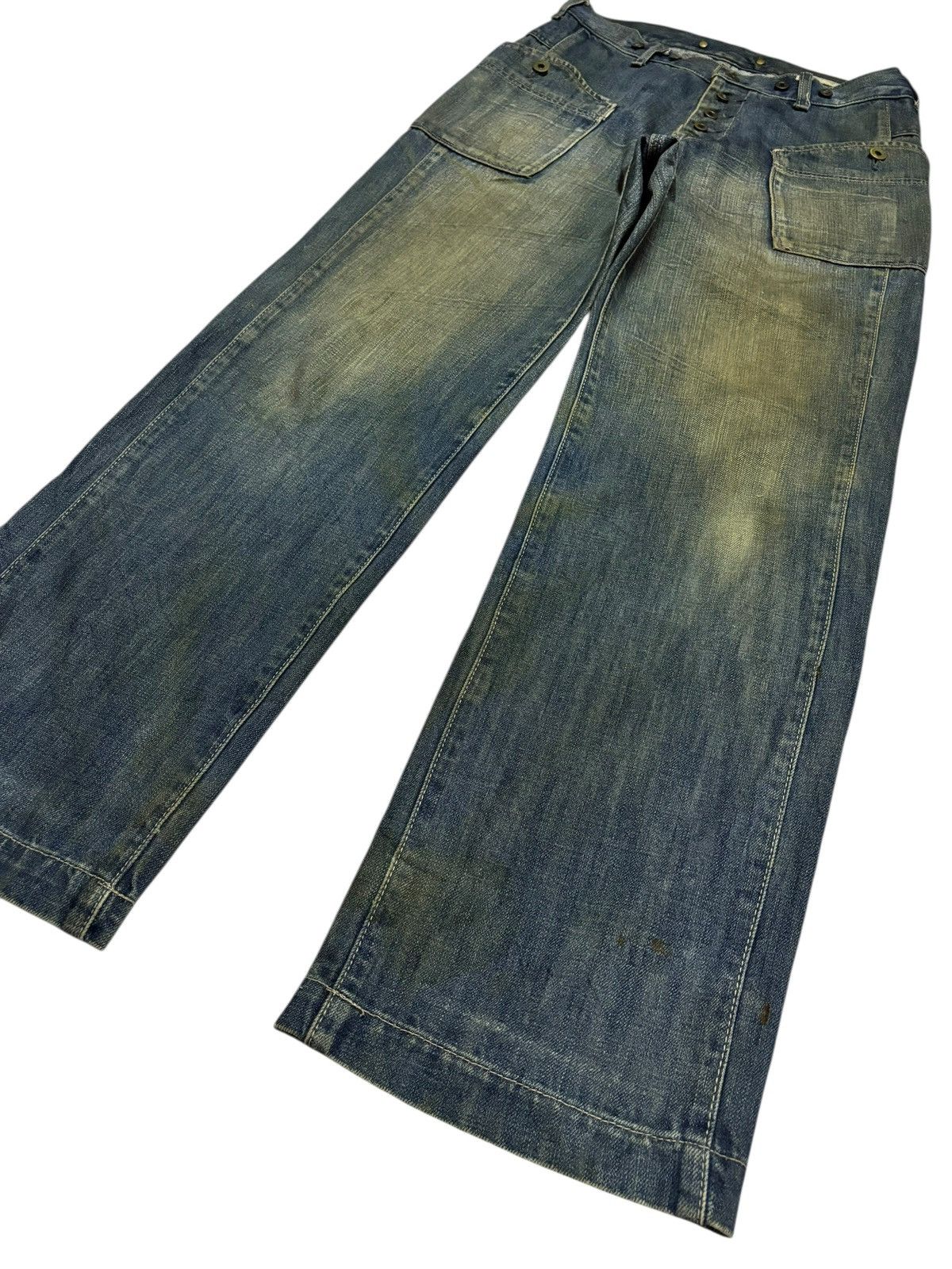Japanese Brand Vtg Shuca Japan Bushpant Mudwashed Jeans Size US 30 / EU 46 - 3 Thumbnail