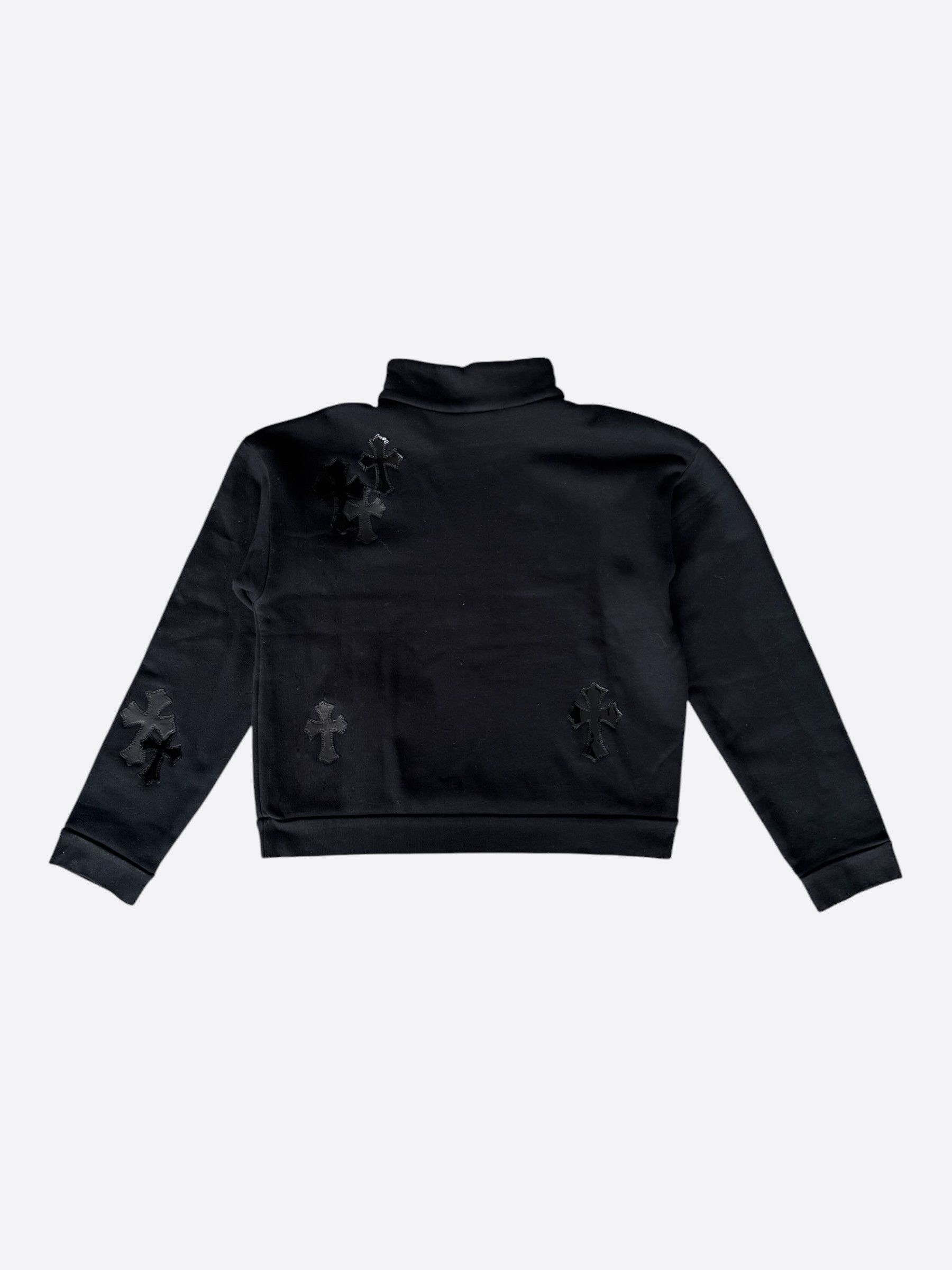 Chrome Hearts Chrome Hearts Black Cross Patch Quarter Zip Sweater Size US M / EU 48-50 / 2 - 2 Thumbnail