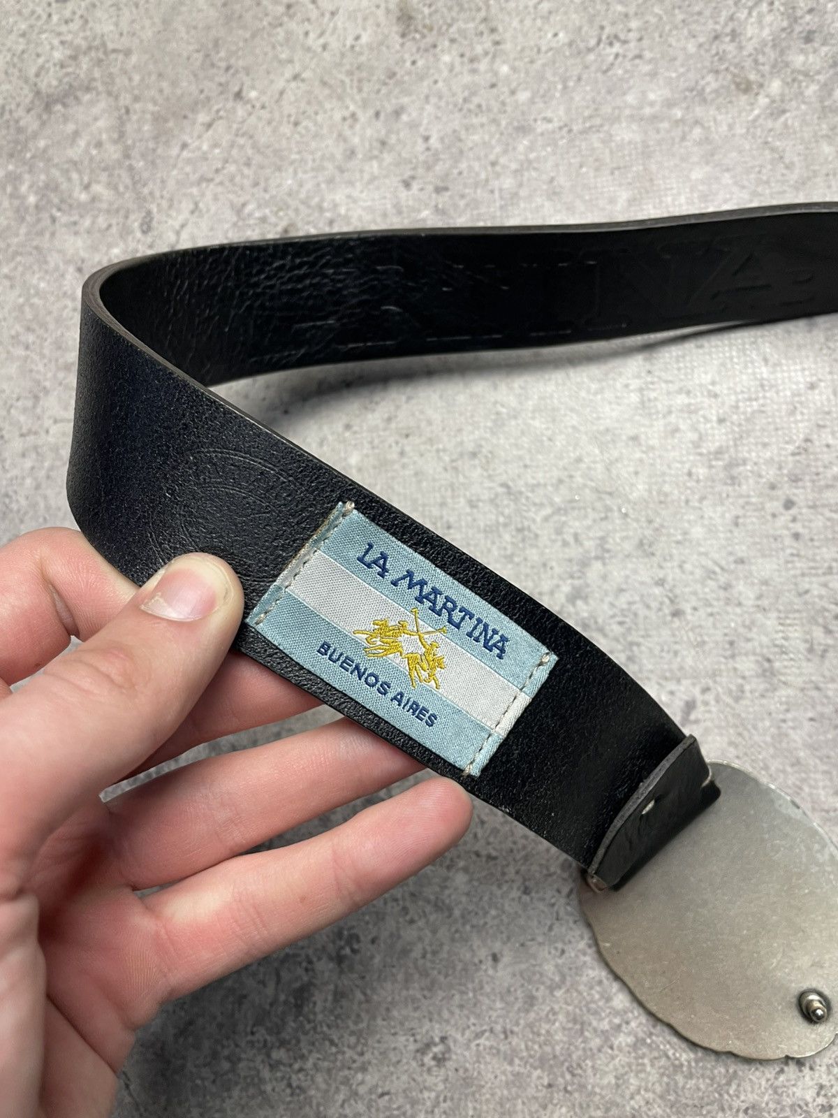La Martina Vintage La Martina Leather Belt 95cm Size ONE SIZE - 8 Thumbnail