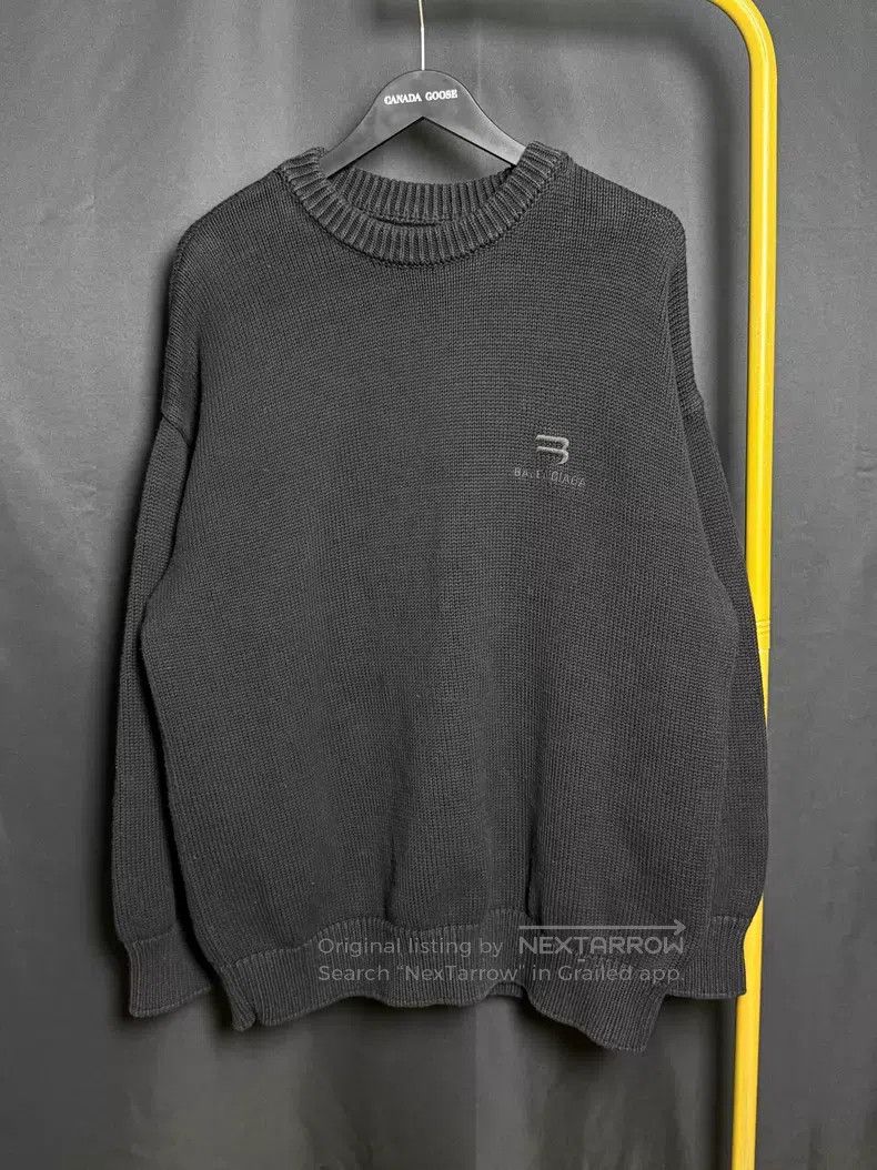 Balenciaga Balenciaga Black Round Neck Knit Top Size US M / EU 48-50 / 2 - 1 Thumbnail