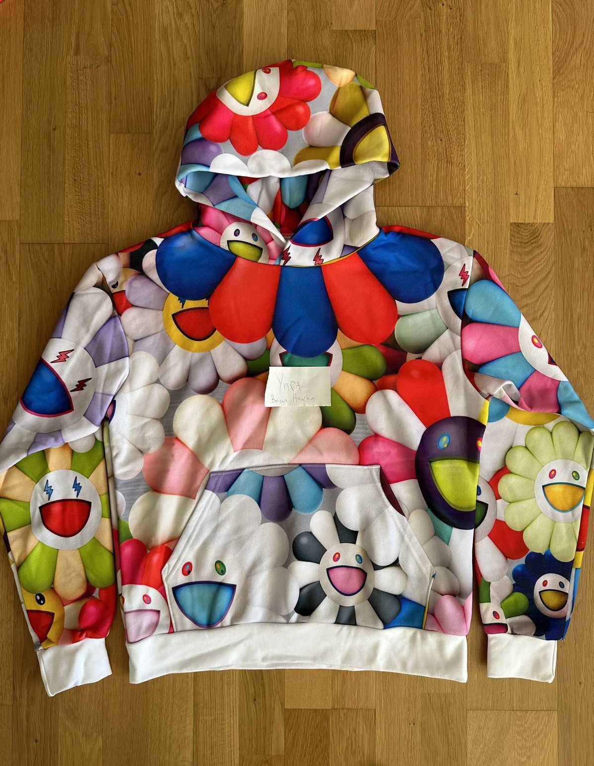 パーカー・フーディ J Balvin x Takashi Murakami All Over Flowers Hoodie Multi Takashi Murakami X J Balvin Flower Hoodie Green