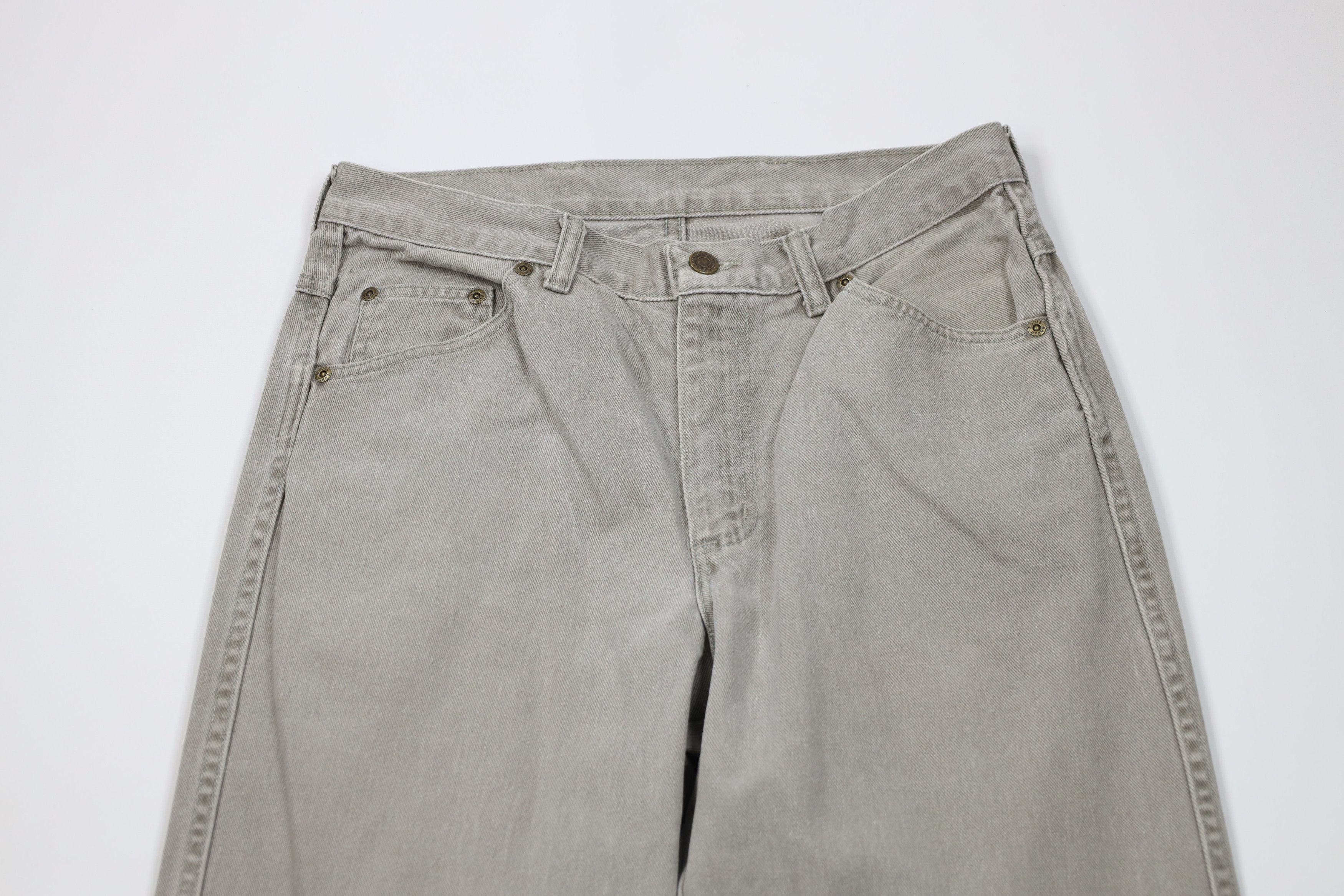 Eddie Bauer × Vintage Vintage 90s Eddie Bauer Leg Denim Jeans Gray Cotton USA Size US 32 / EU 48 - 2 Thumbnail