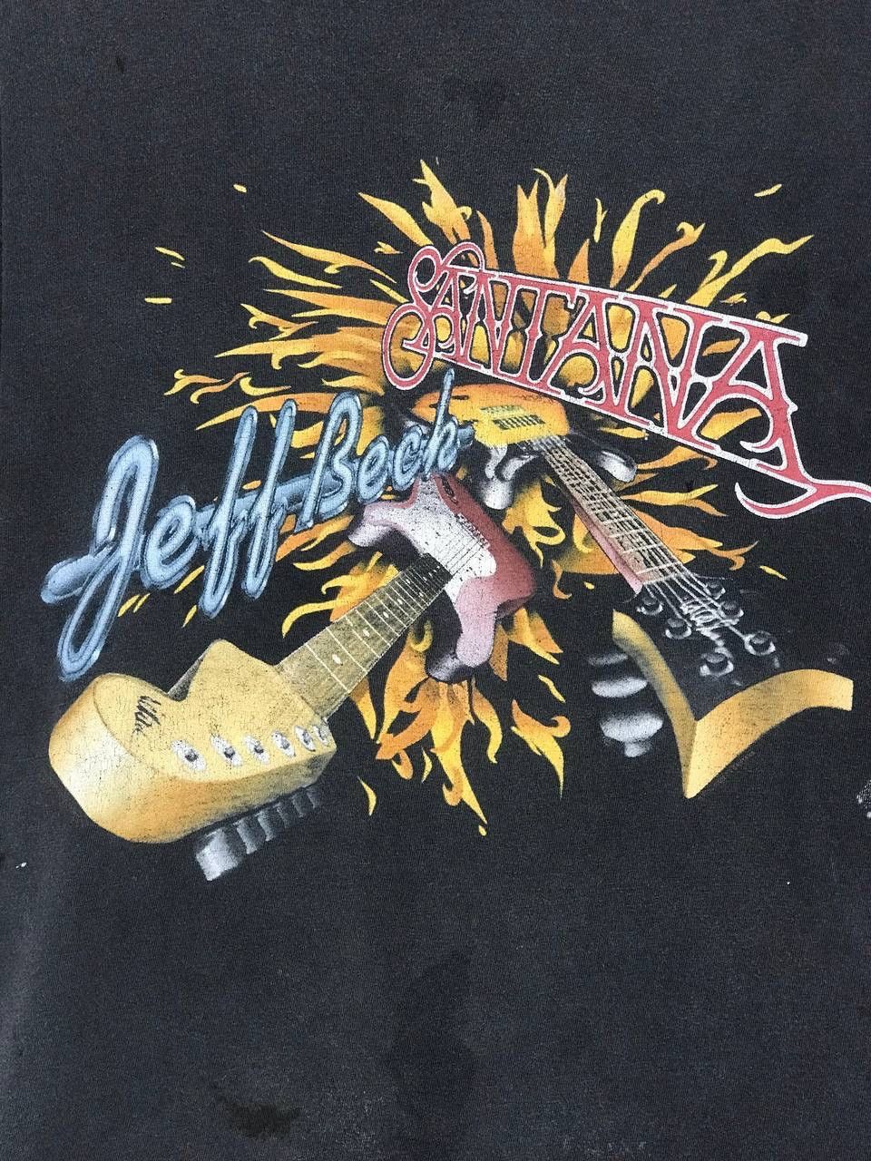 Band Tees vintage 1995 Santana Jeff Beck guitarist Size US XL / EU 56 / 4 - 15 Thumbnail