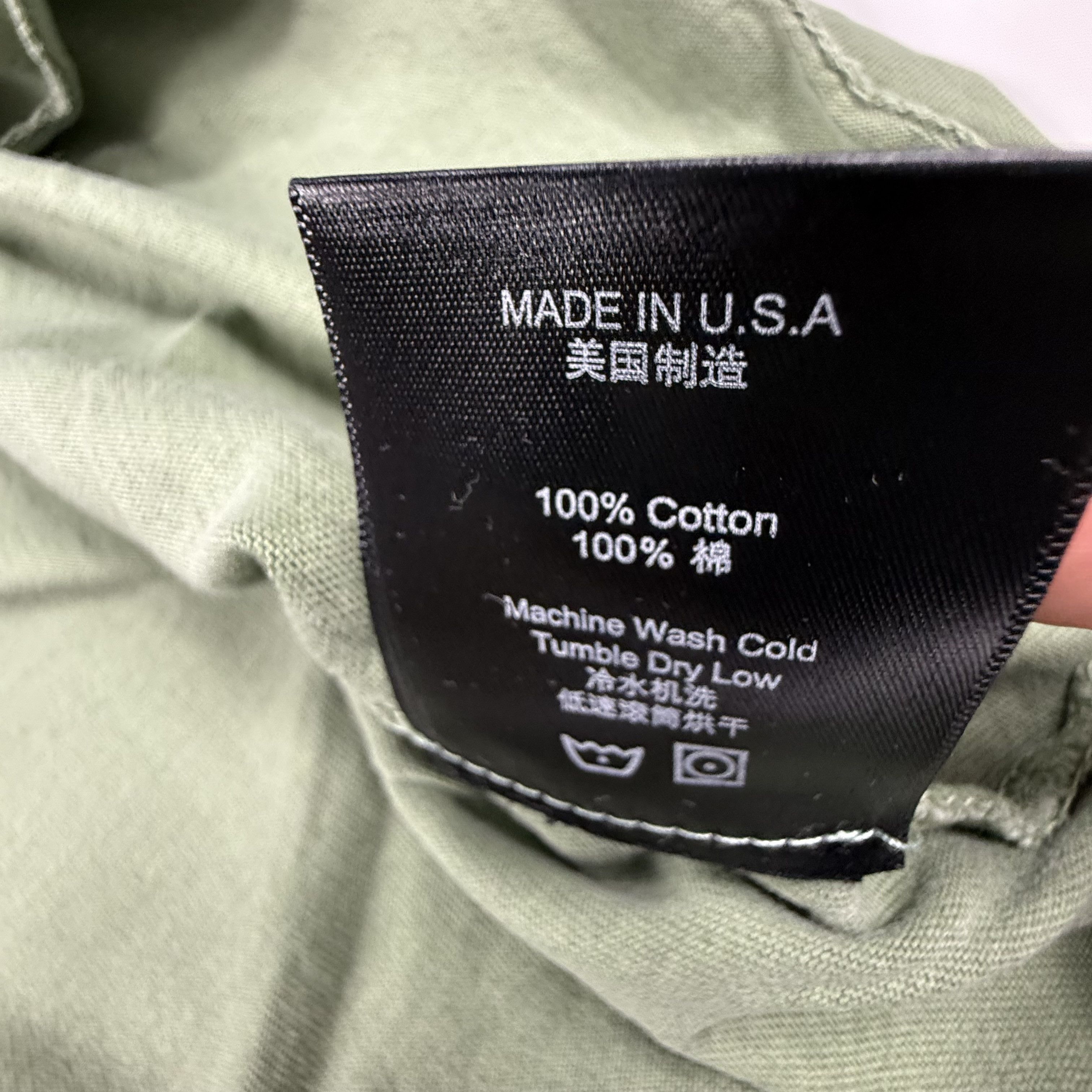 Rhude Rhude Script Logo Long Sleeve T-Shirt Olive Green Mens 2XL Size US XXL / EU 58 / 5 - 7 Thumbnail
