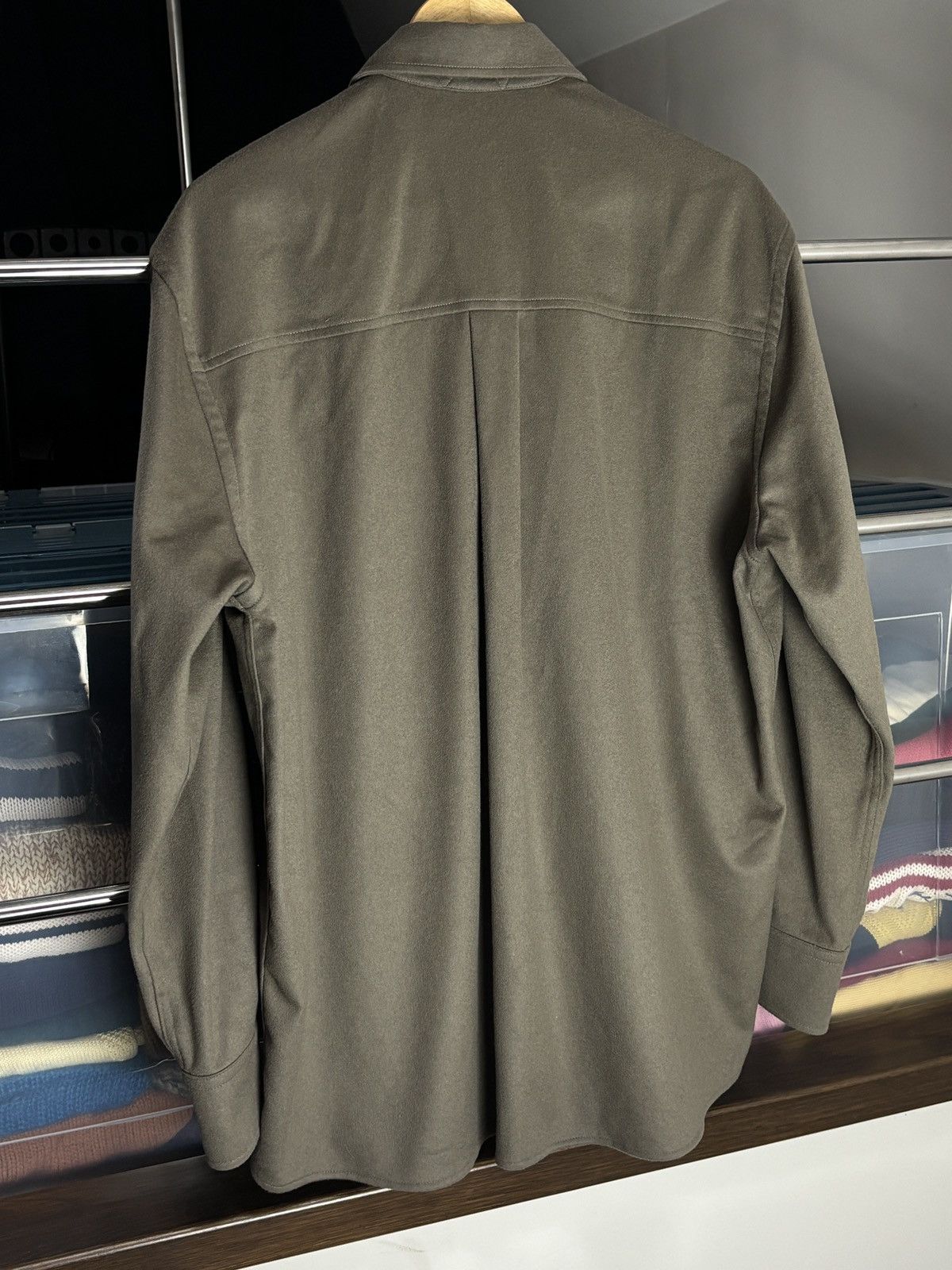 Our Legacy Our Legacy Olive Button Up Above Shirt Wool Cashmere Size US M / EU 48-50 / 2 - 5 Thumbnail