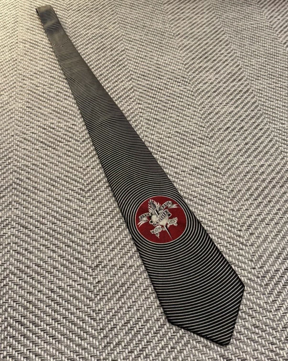 Jean Paul Gaultier Jean Paul Gaultier Sword Embroidery Tie K24 Size ONE SIZE - 2 Thumbnail