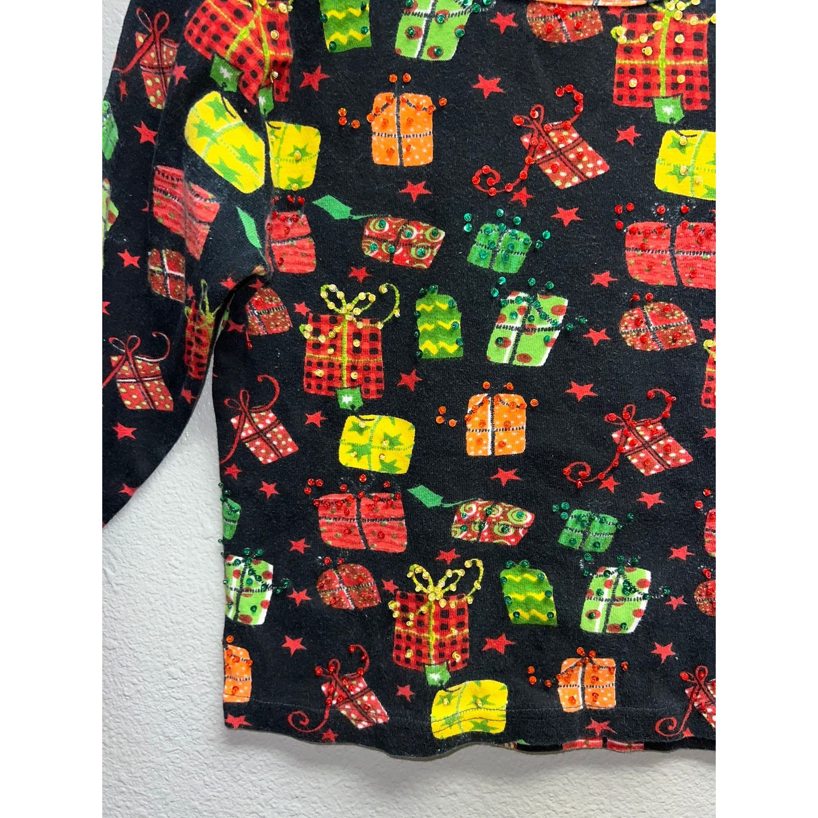Vintage Womens Christmas Present Top Shirt Winter Gifts Raakhee Tee Size S / US 4 / IT 40 - 4 Thumbnail