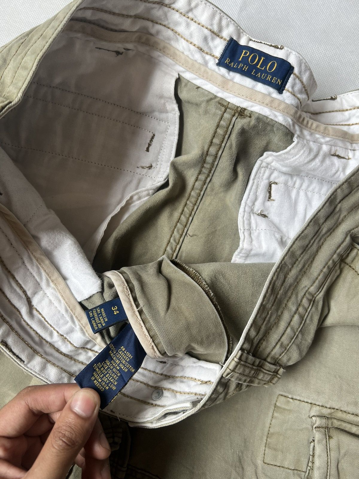 Polo Ralph Lauren Polo Ralph Lauren Green Washed Army Short Cargo Size US 36 / EU 52 - 5 Thumbnail