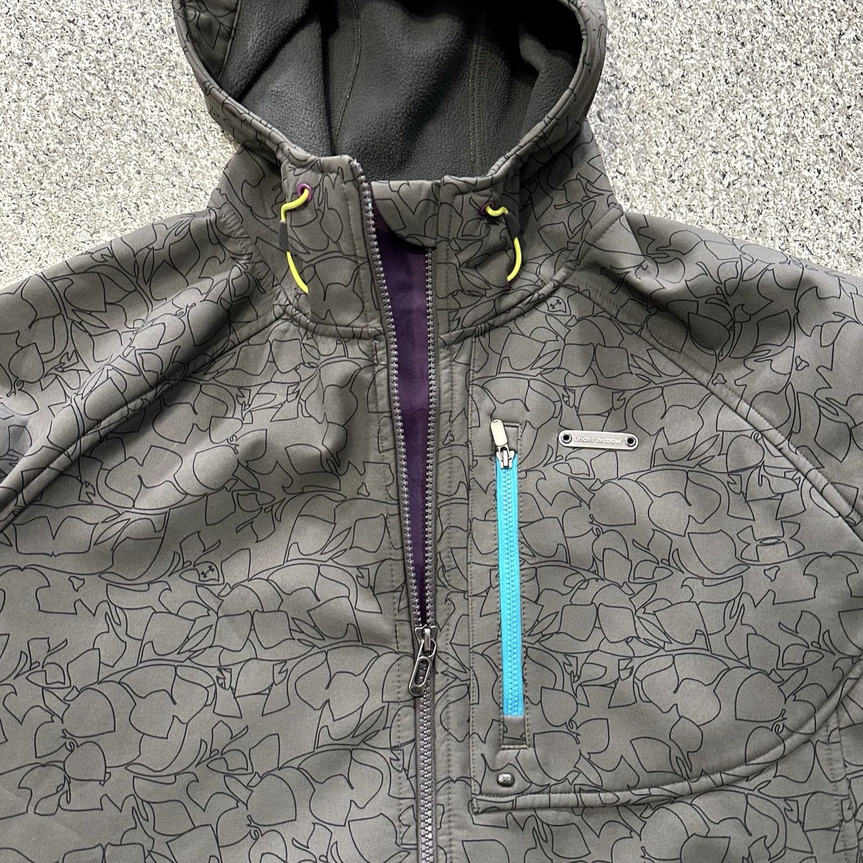 Under Armour Under Armour Jacket Womens L Softshell Hooded Windproof Pockets Full Zip Gray L Size L / US 10 / IT 46 - 3 Thumbnail