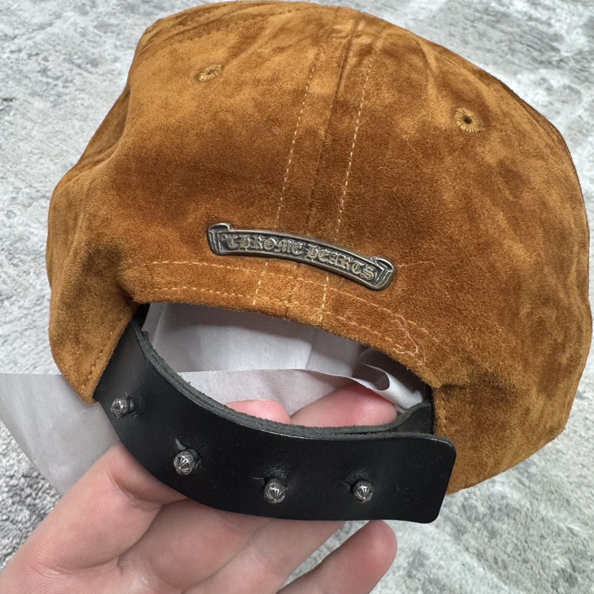 Chrome Hearts Suede dagger leather strap hat Size ONE SIZE - 9 Thumbnail