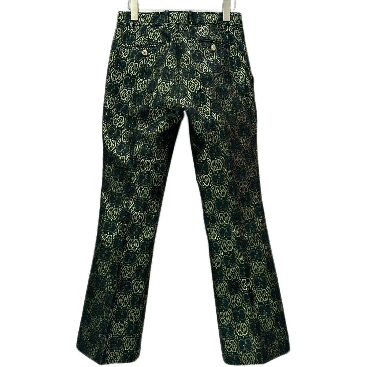 Gucci Gucci Dark Green All-over Monogram Logo Casual Pants K26WX Size 26" / US 2 / IT 38 - 2 Thumbnail