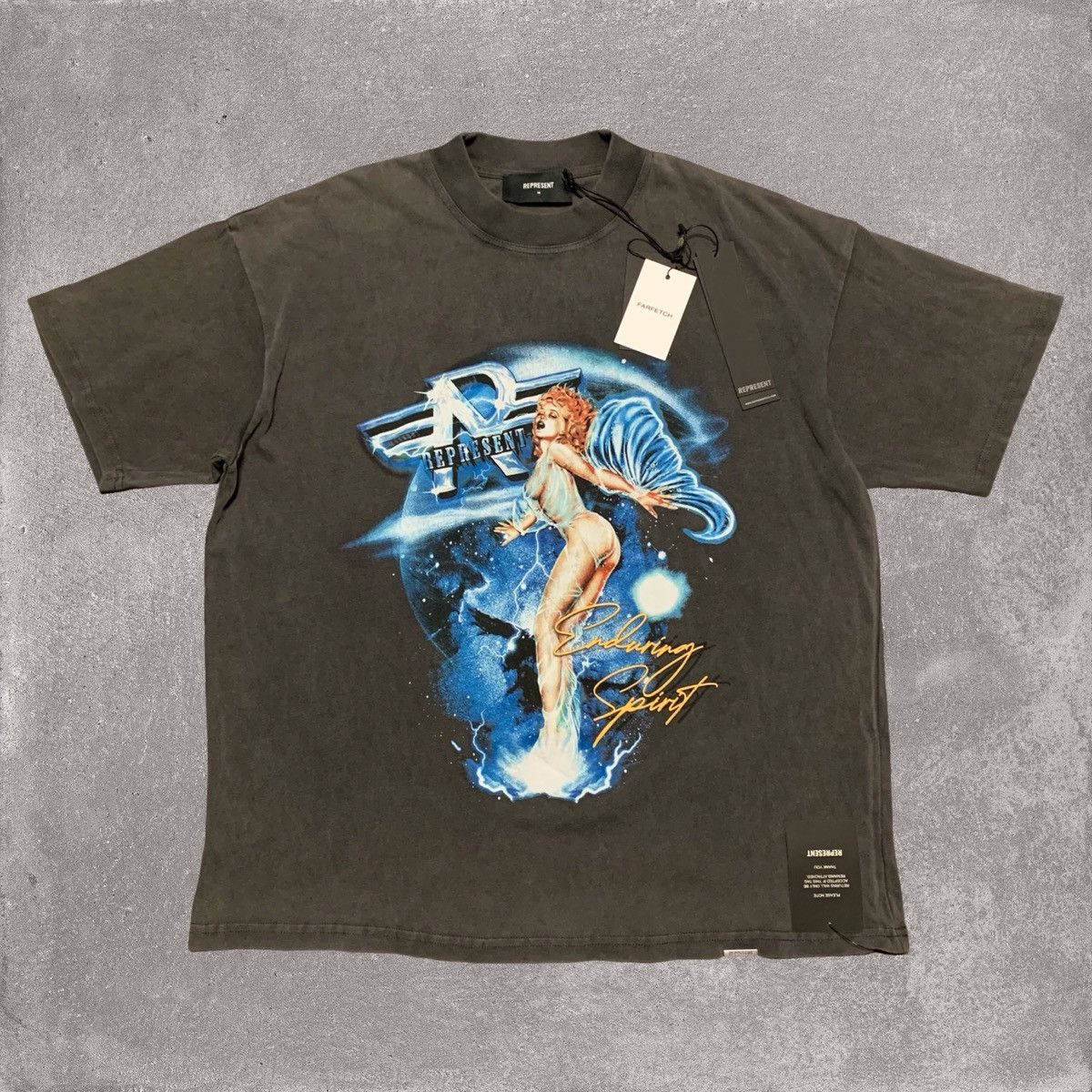 Represent Clo. Represent Medium Enduring Spirit Vintage Grey Tee Size US M / EU 48-50 / 2 - 1 Thumbnail