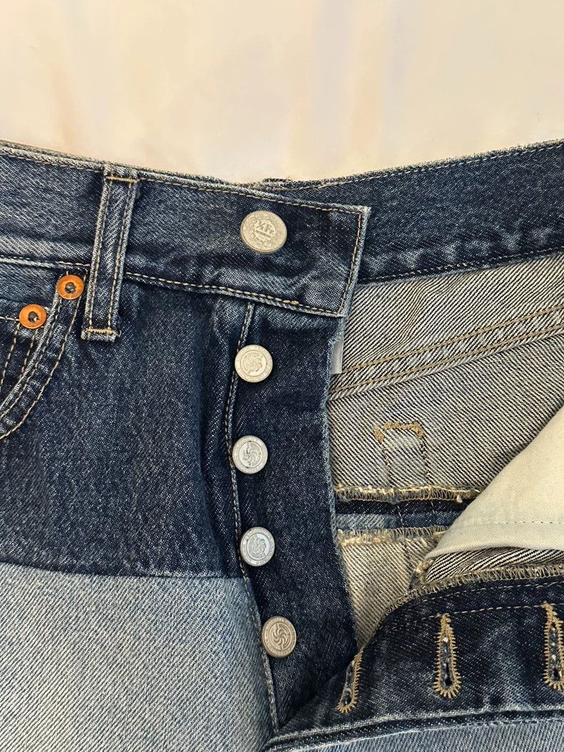 Vetements Vetements size xs Paneled straight leg jeans 2506-Nextarro Size US 28 / EU 44 - 5 Thumbnail