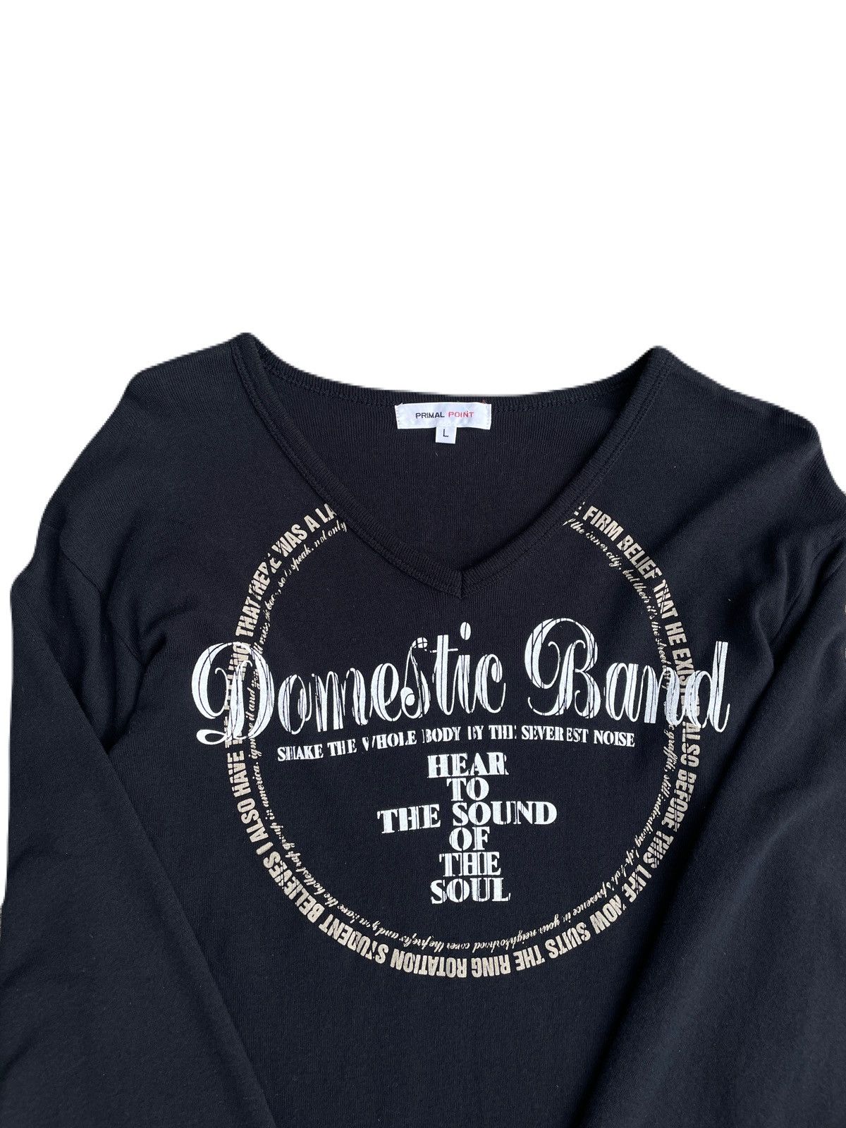 If Six Was Nine 2000s Japanese archive Vkei V-neck Poem Long Sleeve Tee Y2K Size US M / EU 48-50 / 2 - 5 Thumbnail