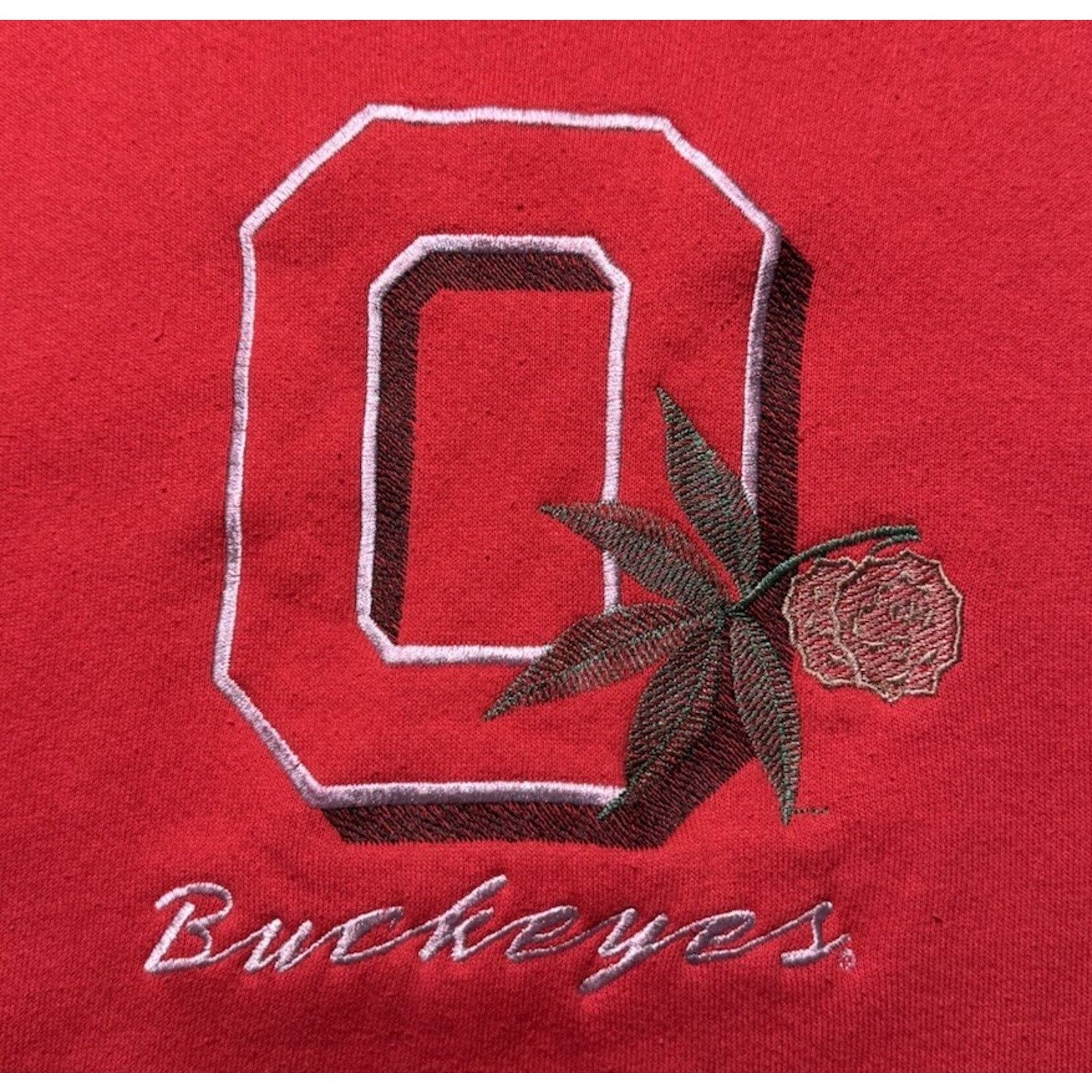 Gildan VTG Ohio State Buckeyes Red Santee Sweatshirt USA size L Size US L / EU 52-54 / 3 - 4 Thumbnail