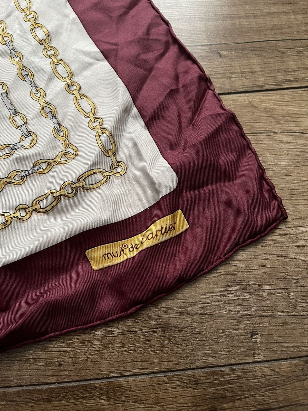 Cartier Must de Cartier Vintage Silk Scarf 90s Italy Size ONE SIZE - 3 Thumbnail